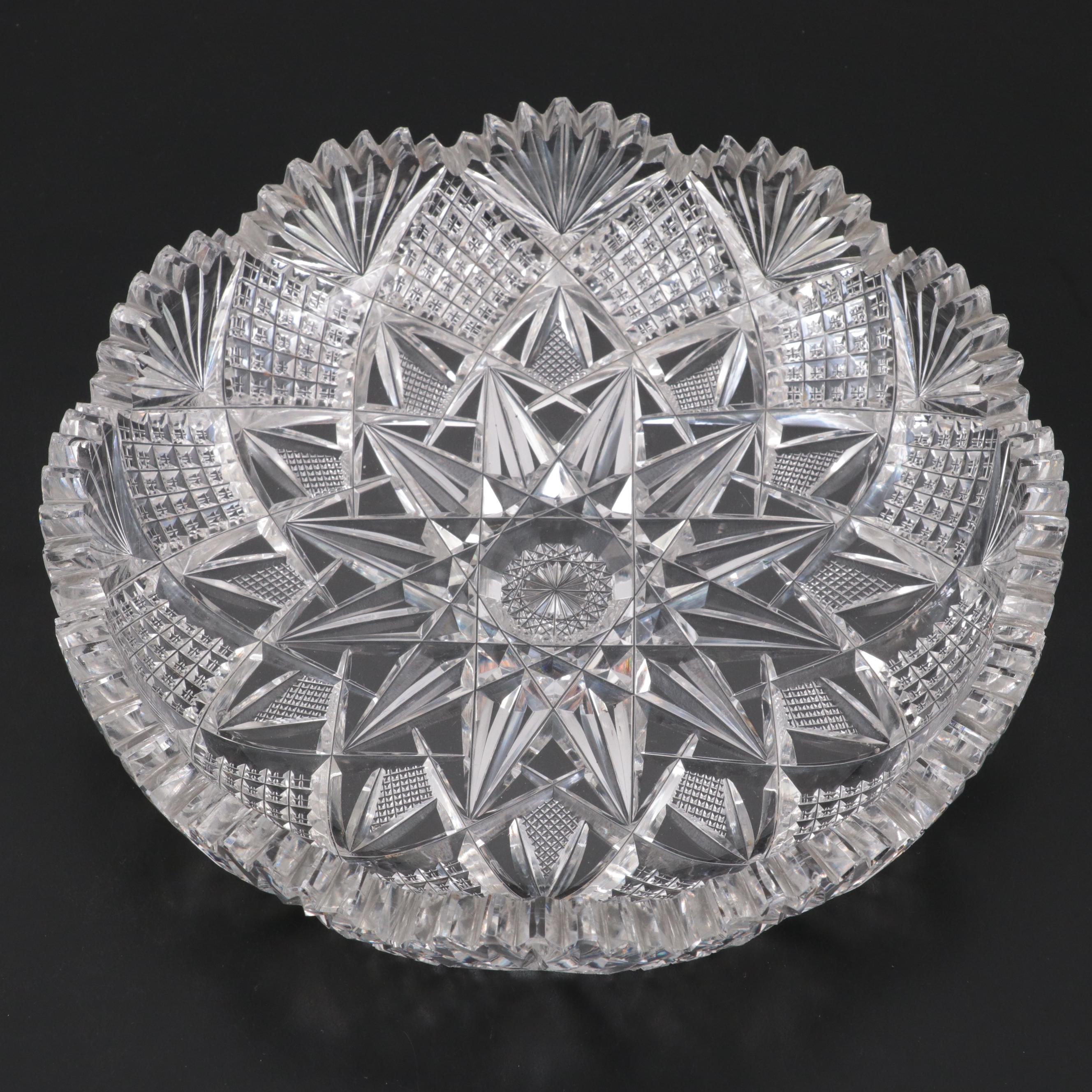 American Brilliant Cut Glass Bowls, Late 19th to Early 20th Century