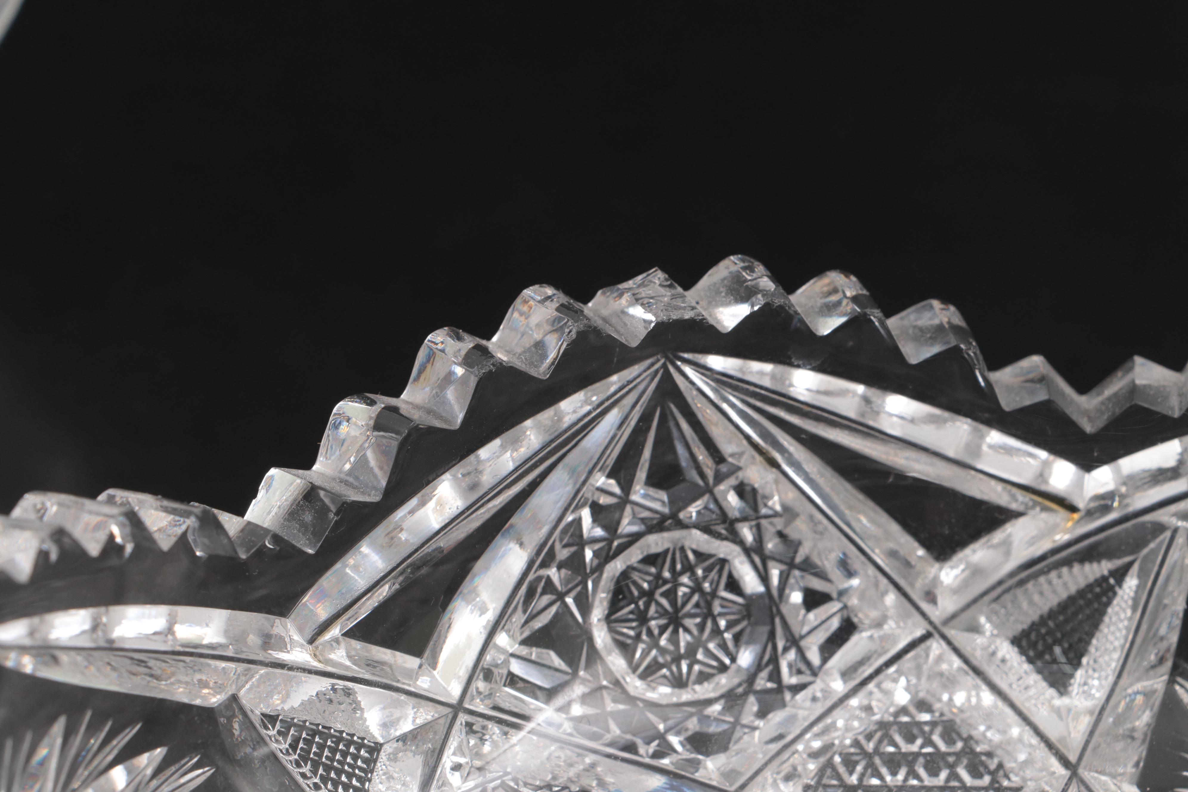 American Brilliant Cut Glass Bowls, Late 19th to Early 20th Century