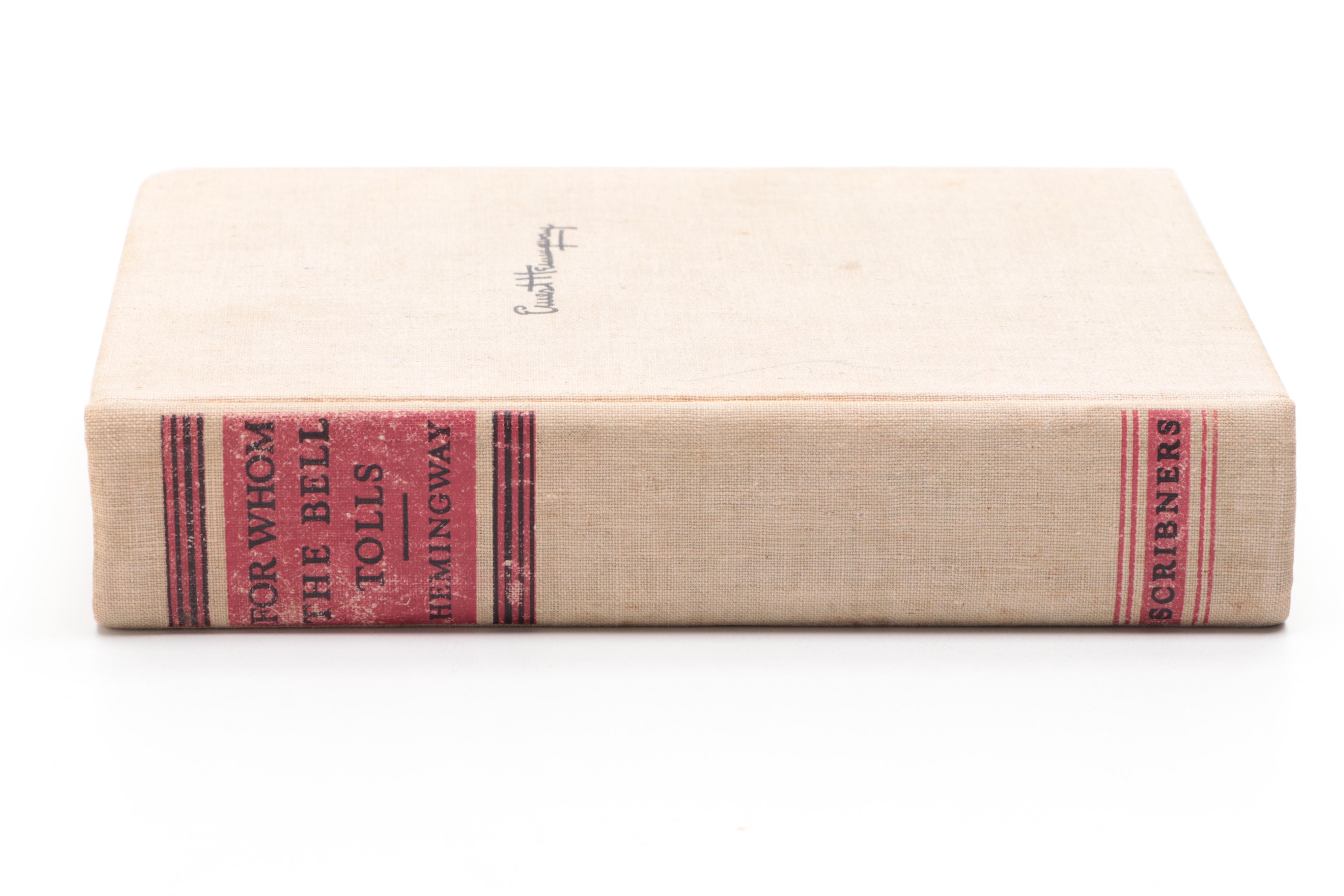 First Edition "For Whom the Bell Tolls" by Ernest Hemingway, 1940