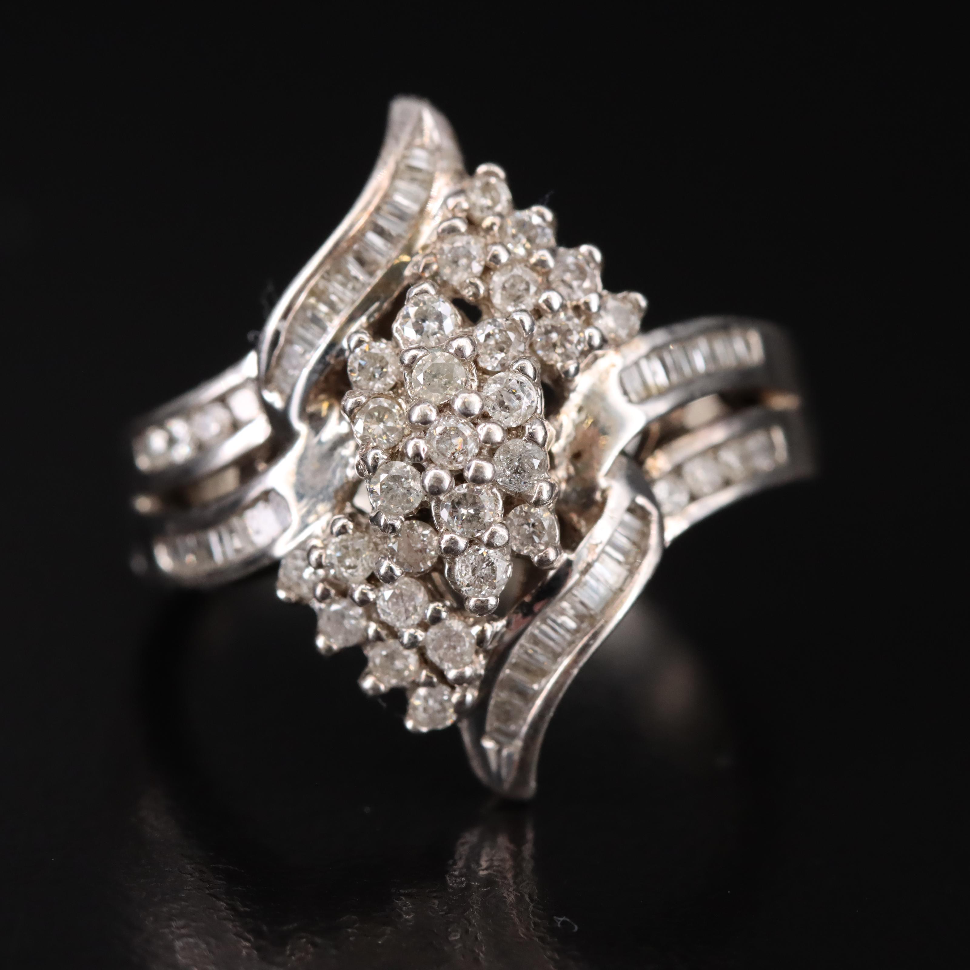 Sterling 0.75 CTW Diamond Ring