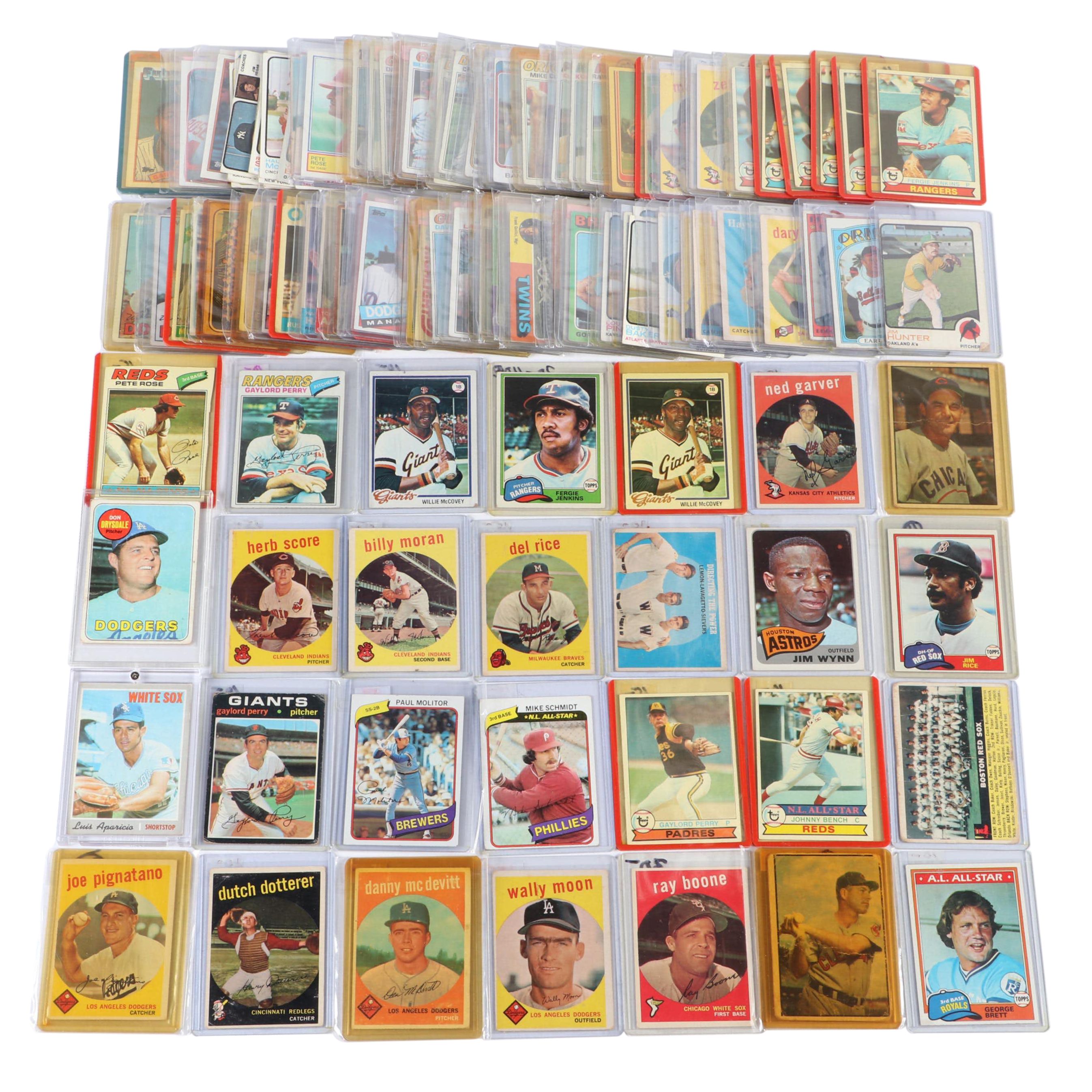 Topps Baseball Cards Featuring Don Drysdale and More, 1950s–1980s