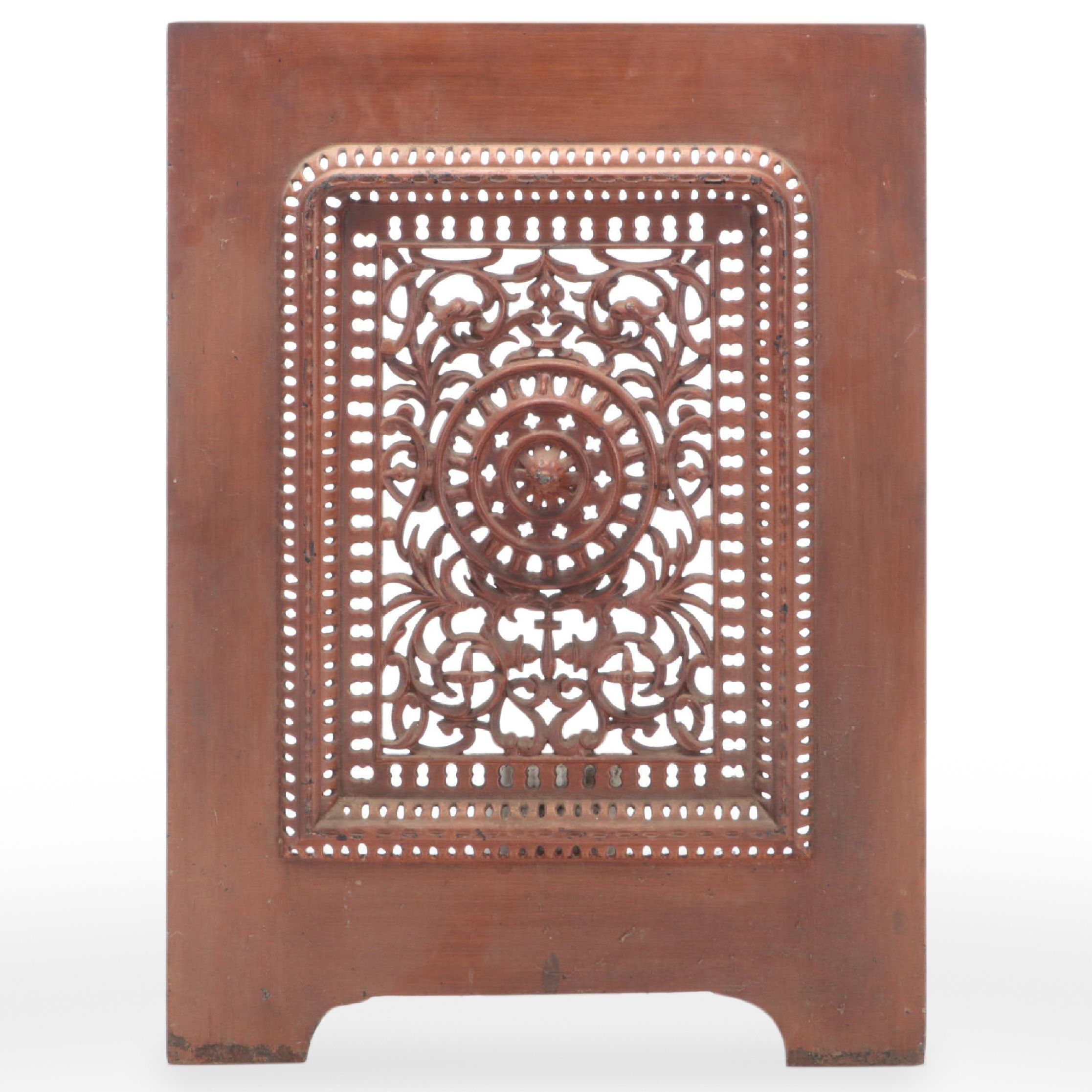 Victorian Cast Iron Ornamental Fireplace Grate, Late 19th Century