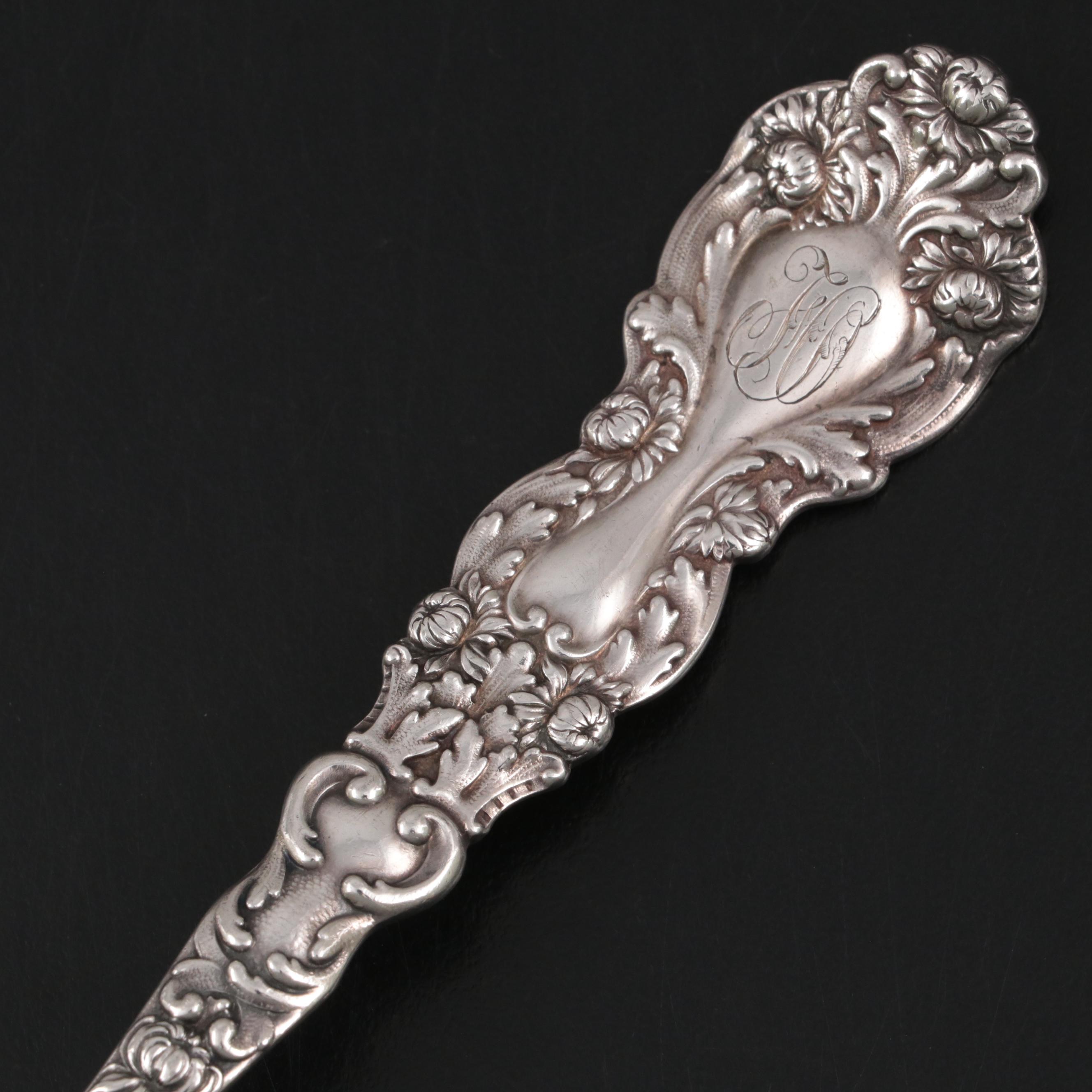 Gorham "Imperial Chrysanthemum" Sterling Silver Asparagus Serving Fork