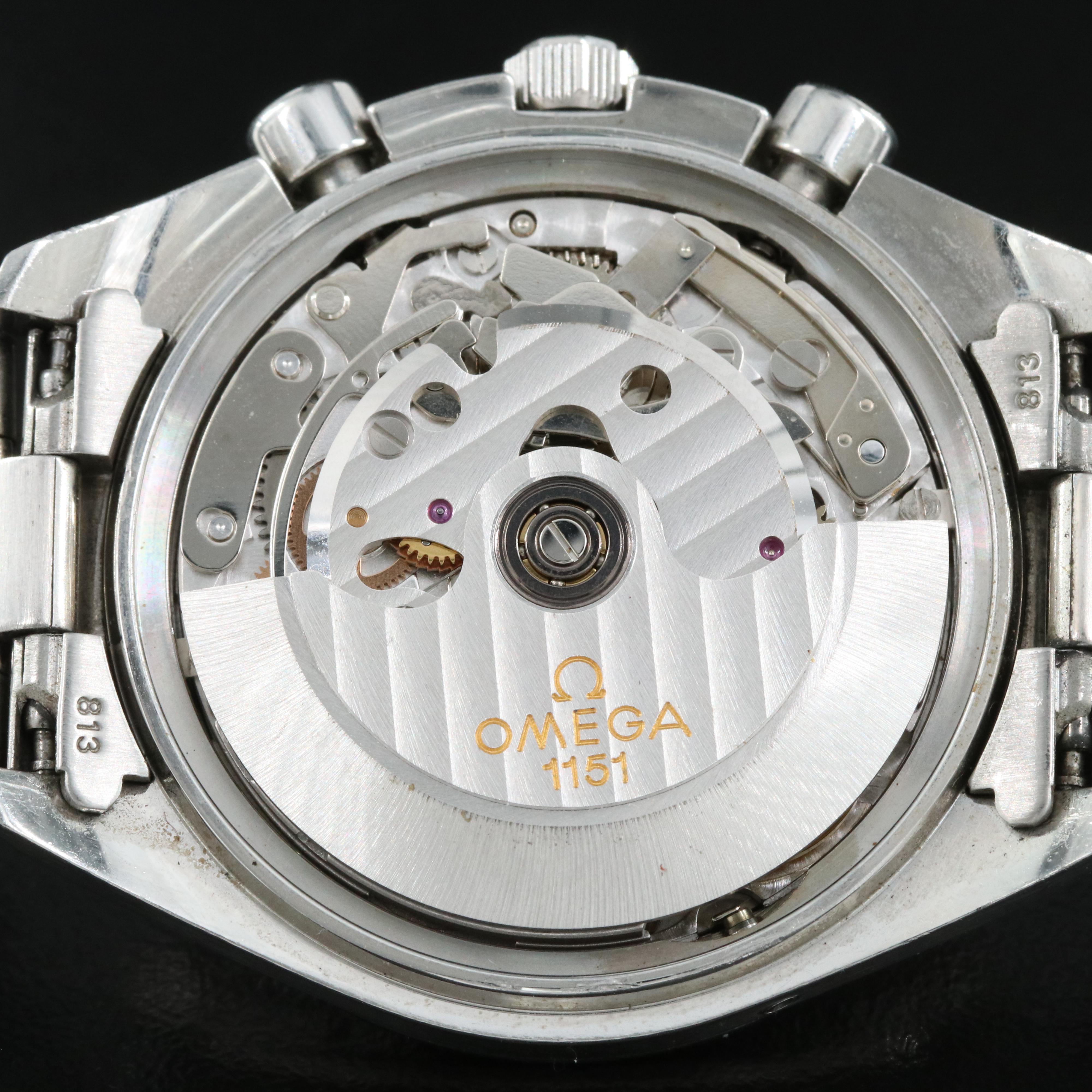 Omega Speedmaster Triple Calendar Silver Steel 39MM Automatic Watch