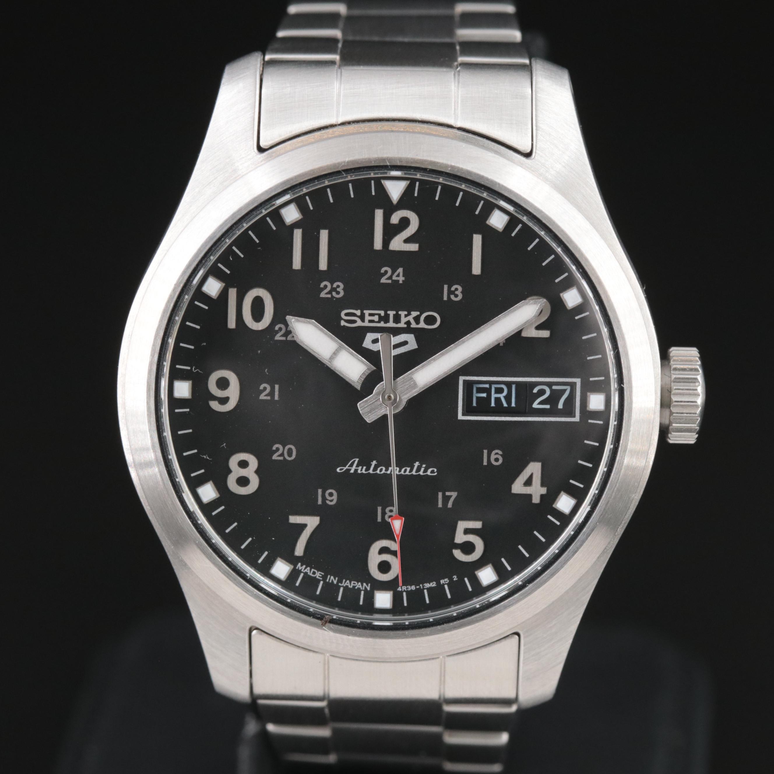Seiko Automatic Day-Date Stainless Steel Watch