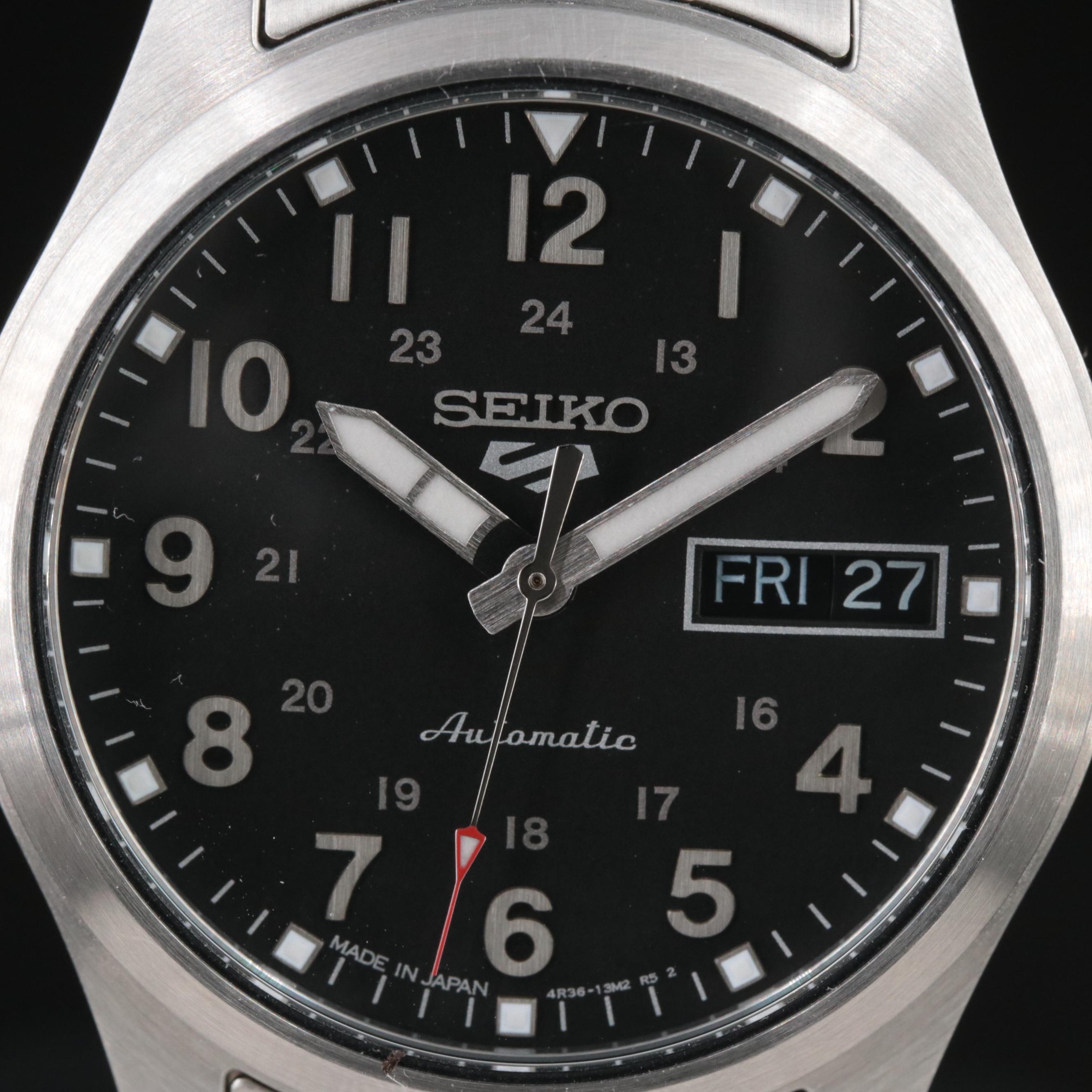 Seiko Automatic Day-Date Stainless Steel Watch