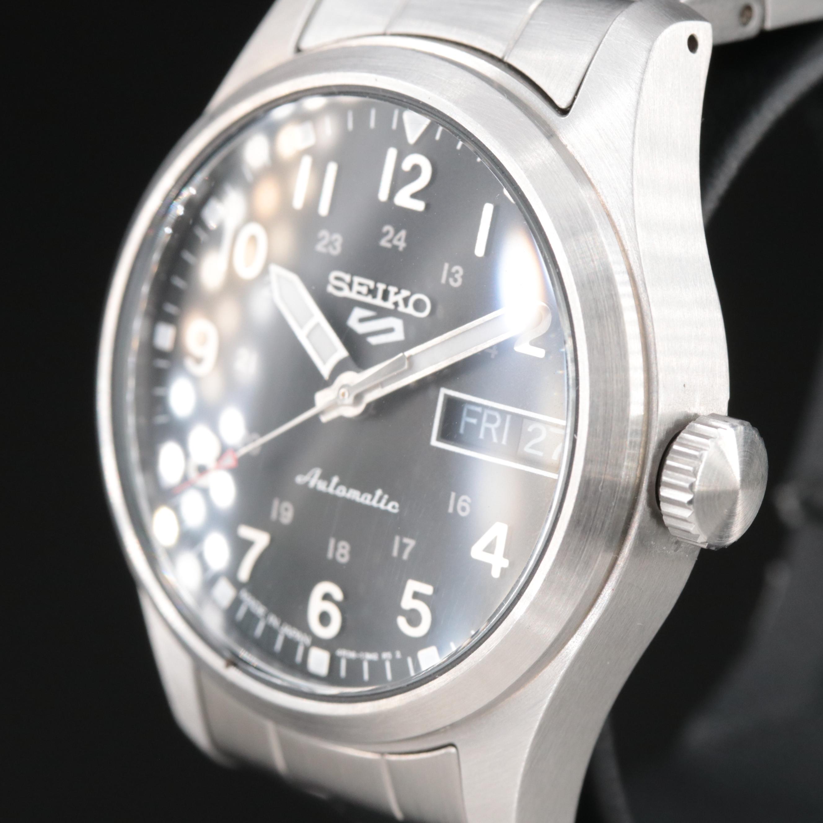 Seiko Automatic Day-Date Stainless Steel Watch