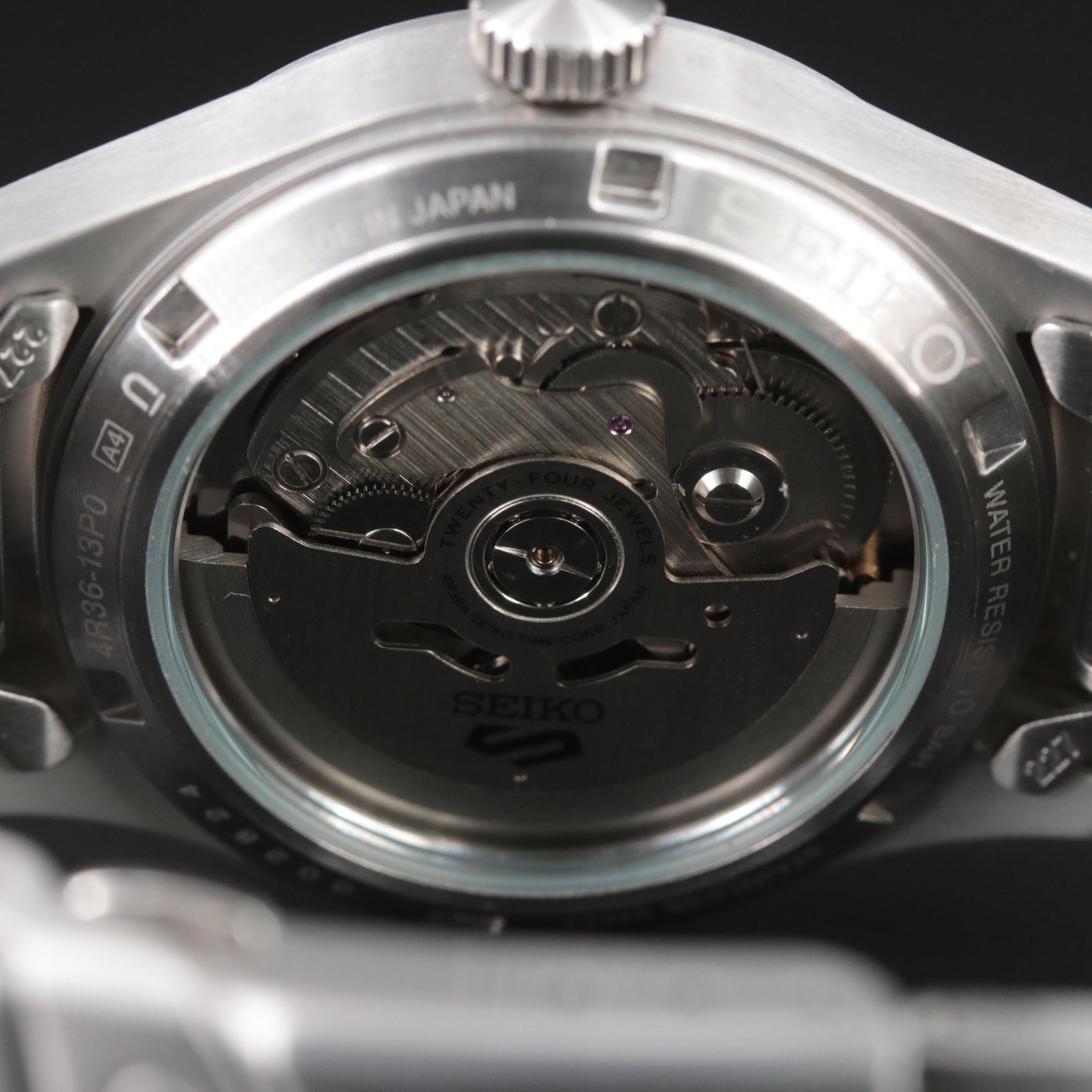 Seiko Automatic Day-Date Stainless Steel Watch