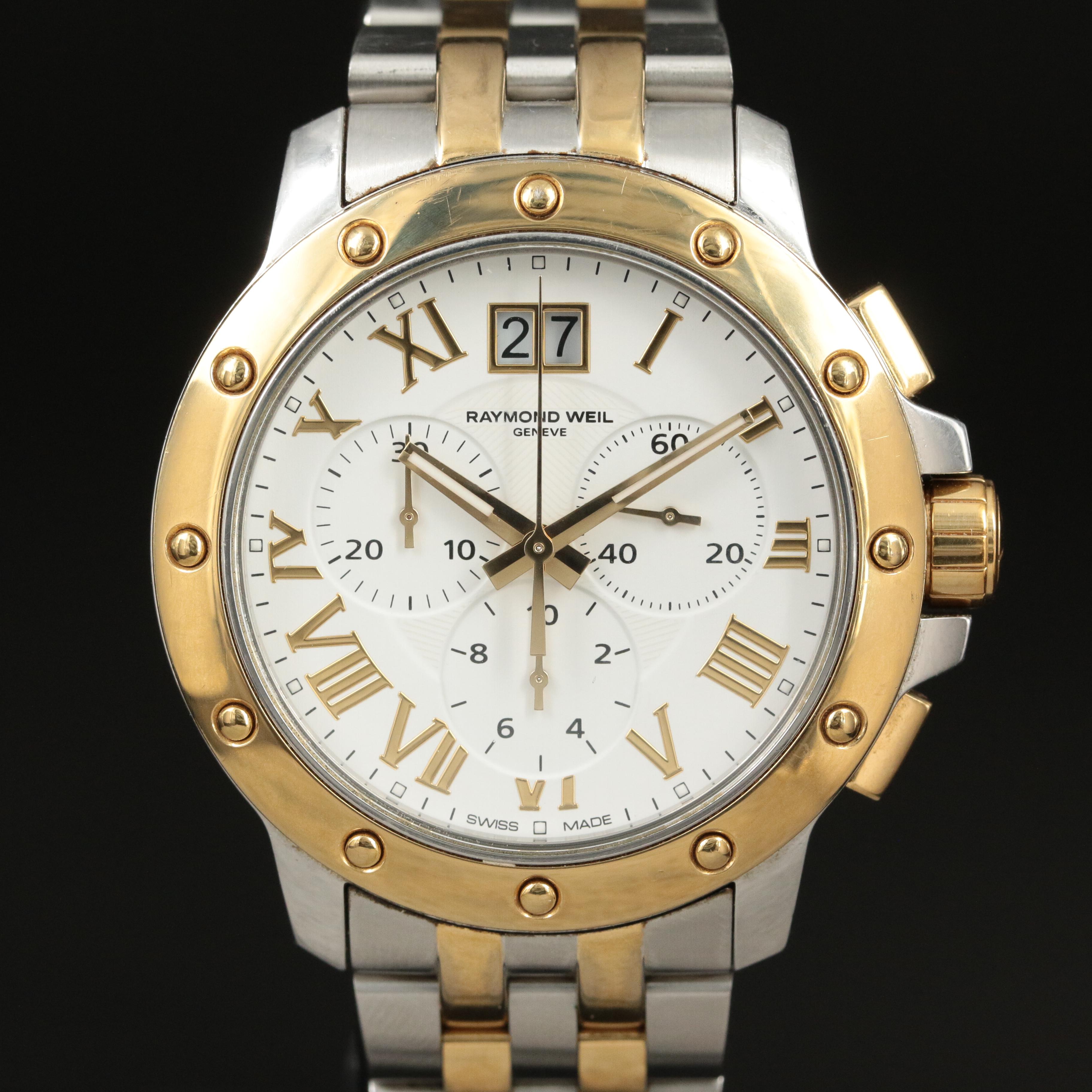 Raymond Weil Tango Gold-Plated and Stainless Steel Chronograph Watch