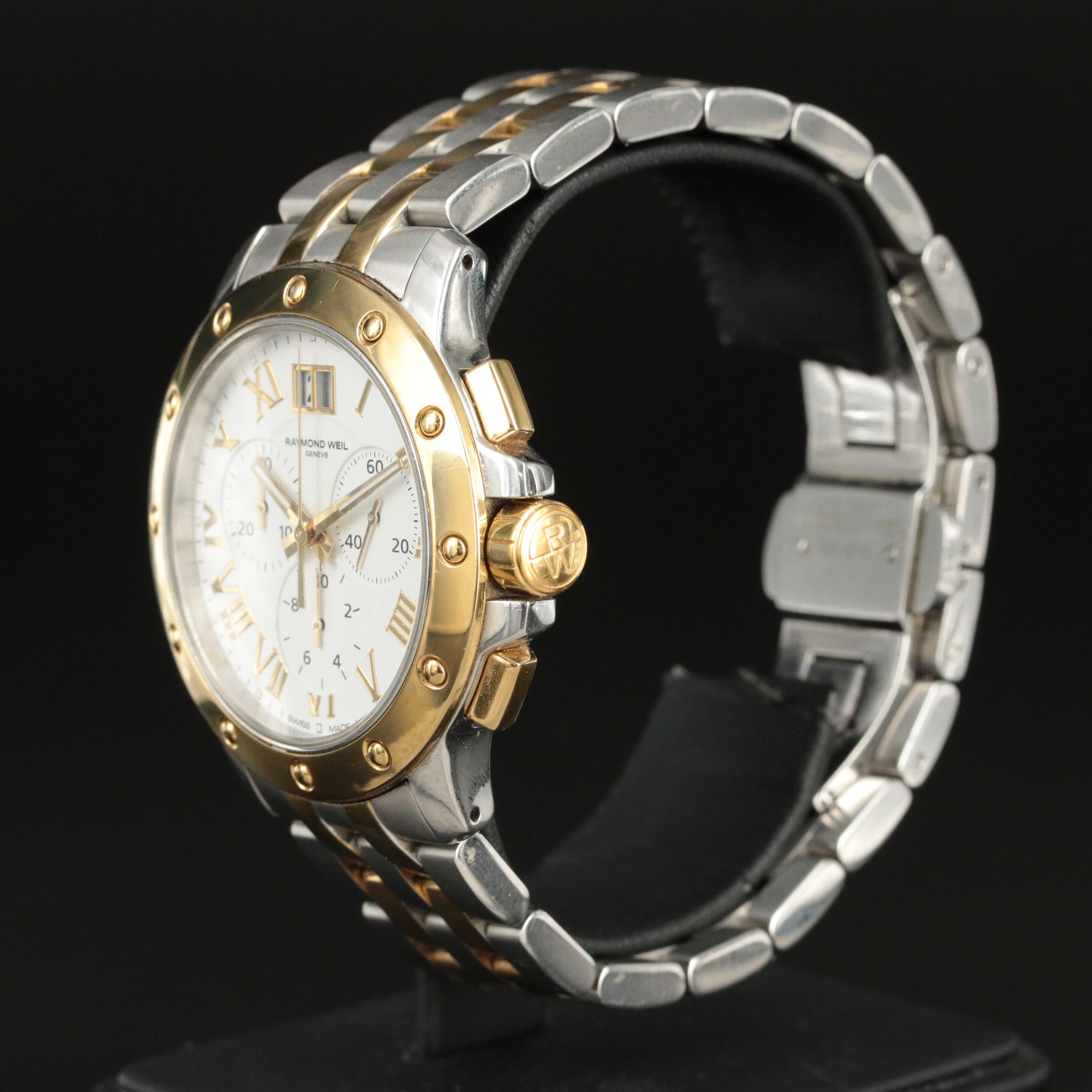 Raymond Weil Tango Gold-Plated and Stainless Steel Chronograph Watch