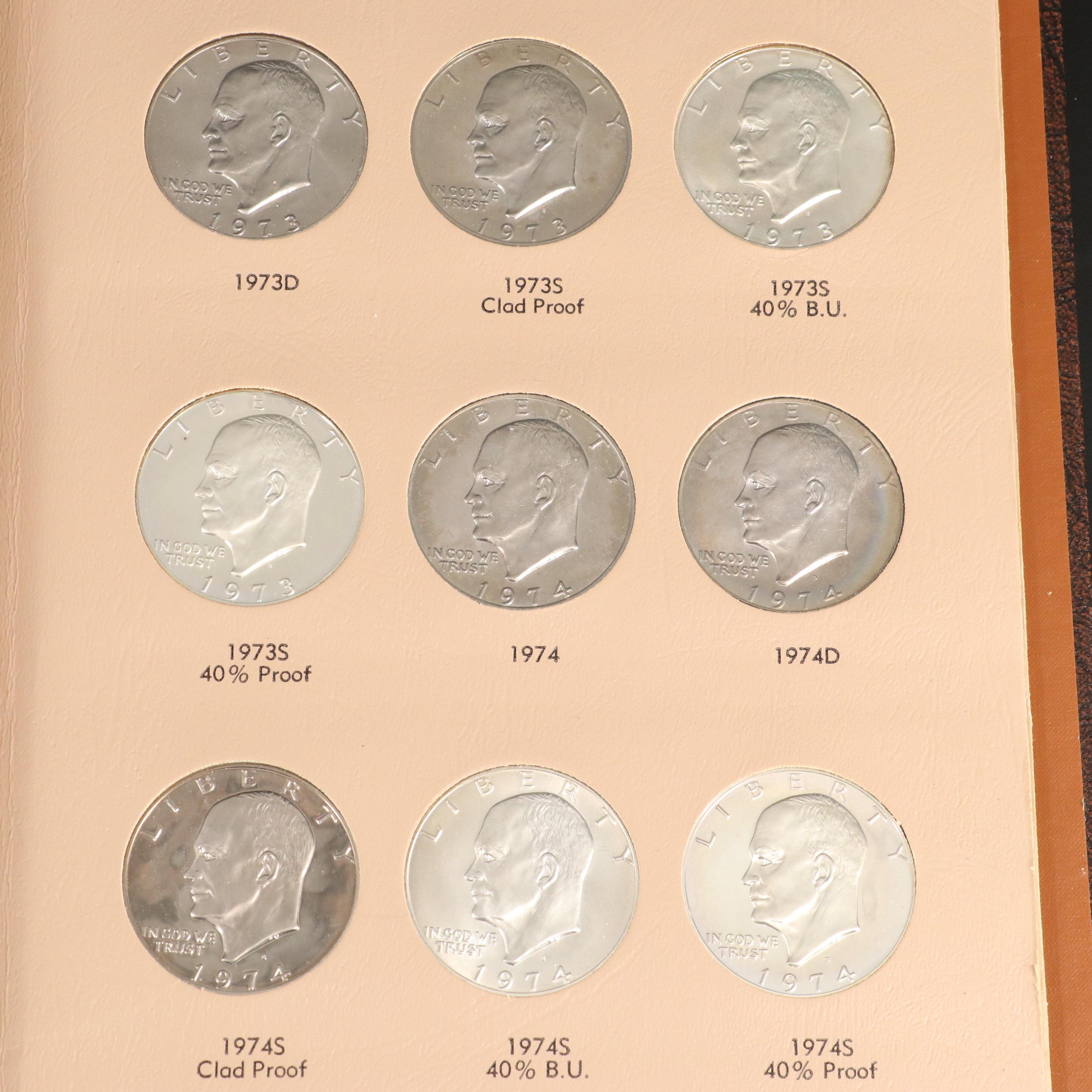 Complete Collection of Eisenhower Dollars from 1971-1978