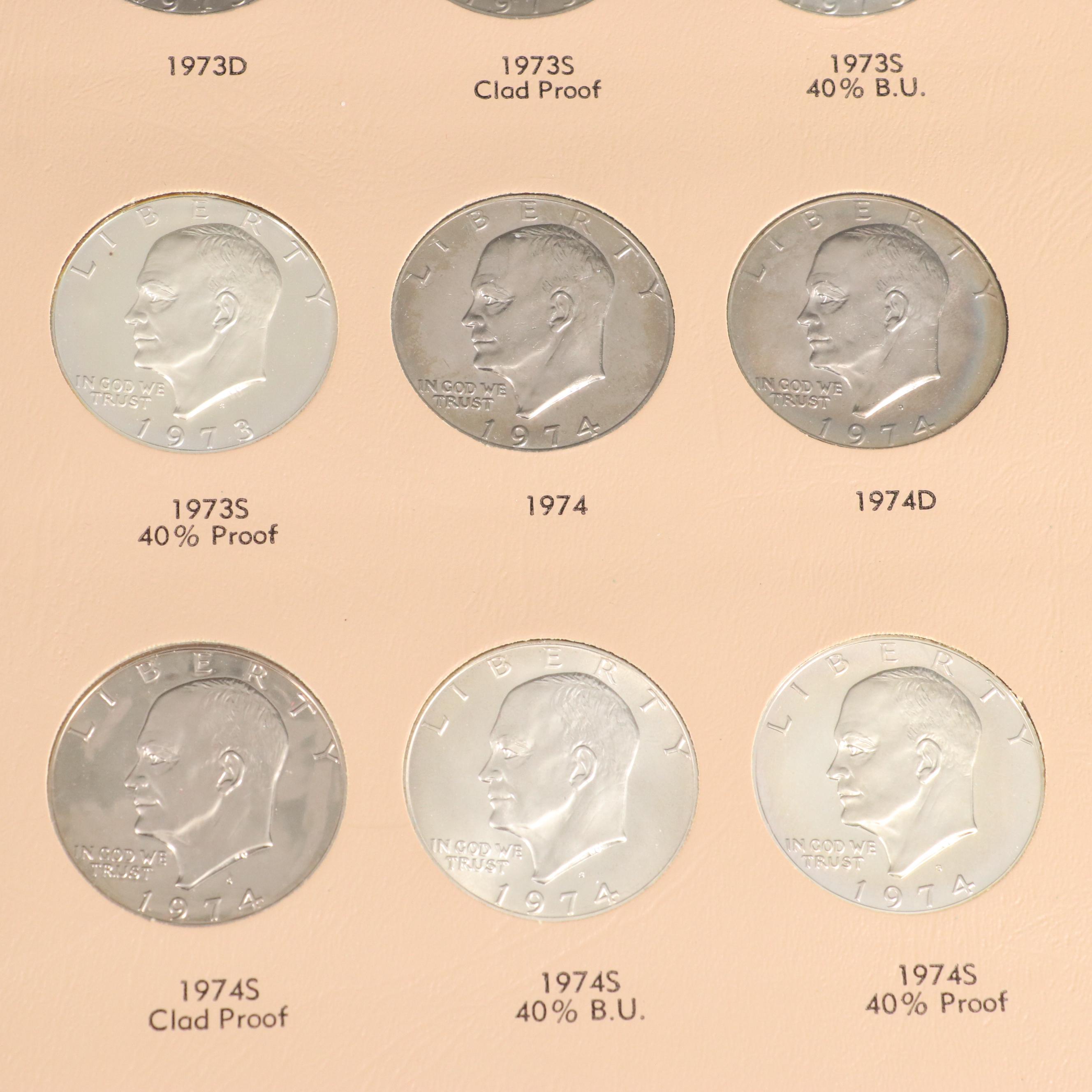 Complete Collection of Eisenhower Dollars from 1971-1978