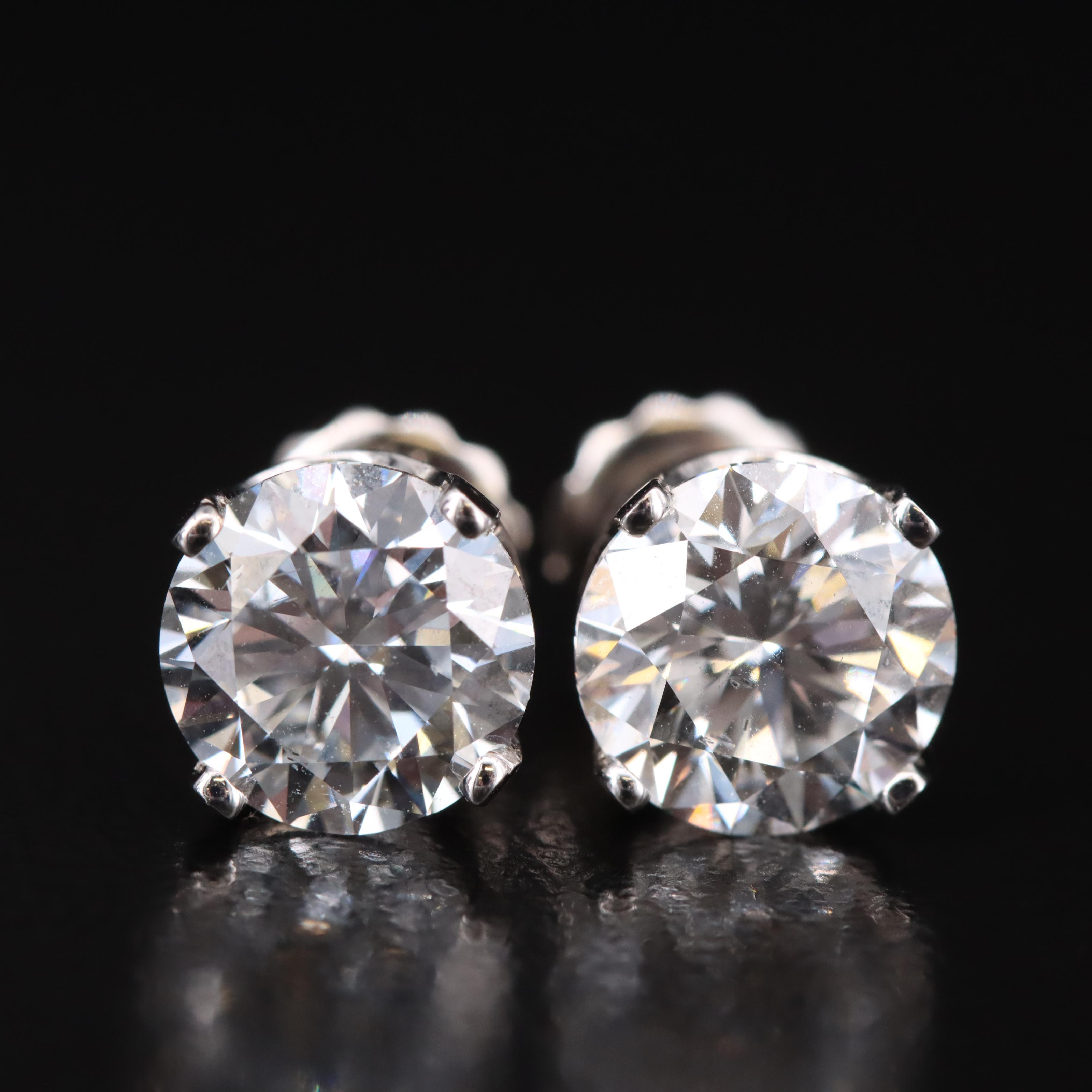 14K 3.16 CTW Lab Grown Diamond Stud Earrings
