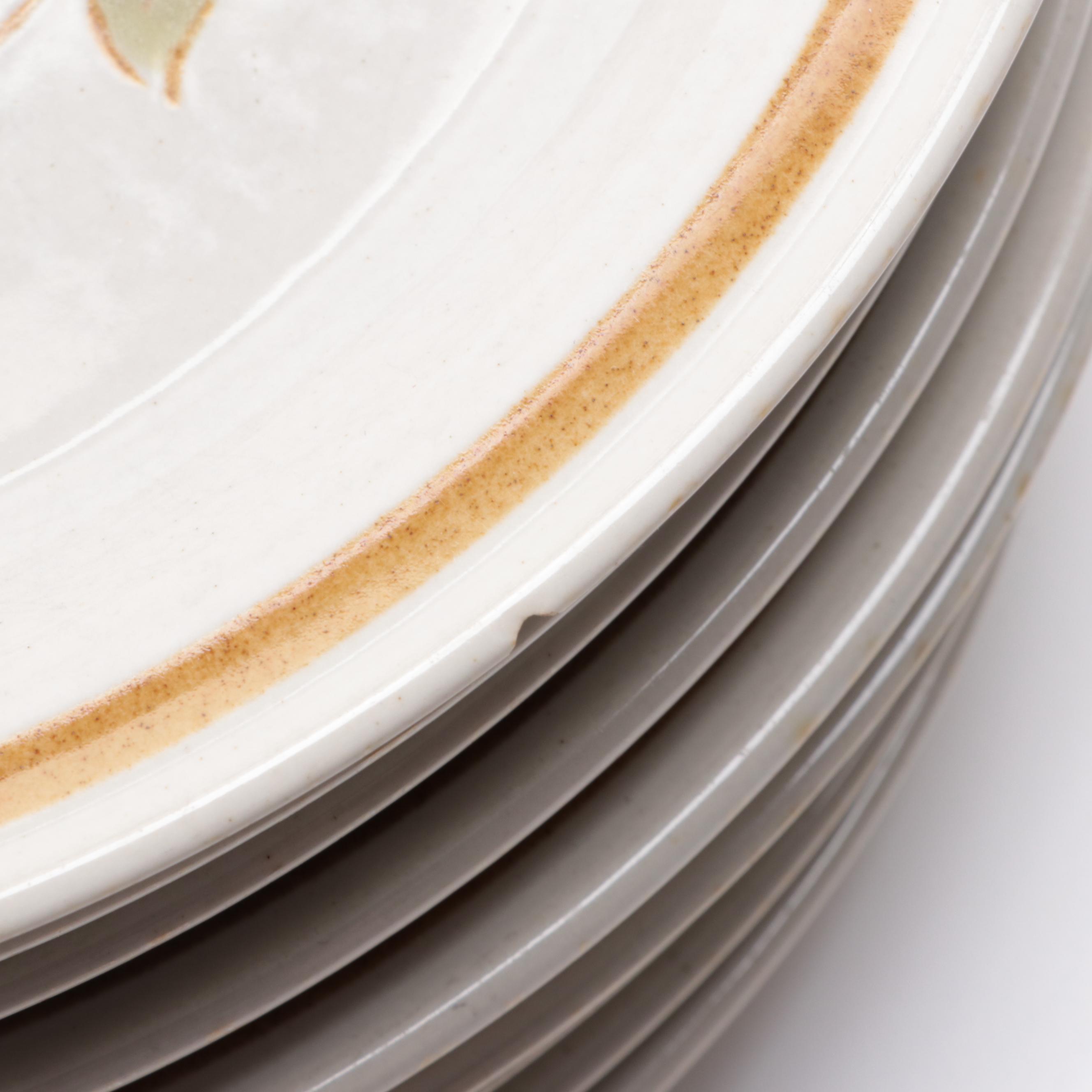 Mountain Wood Collection "Trellis Blossom" Stoneware Plates