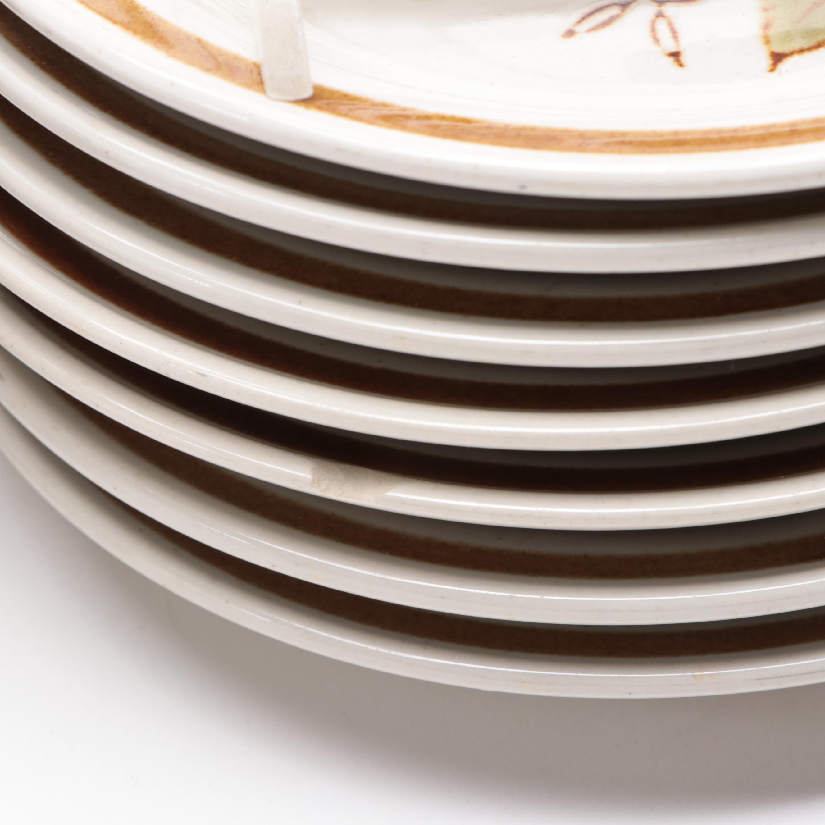 Mountain Wood Collection "Trellis Blossom" Stoneware Plates