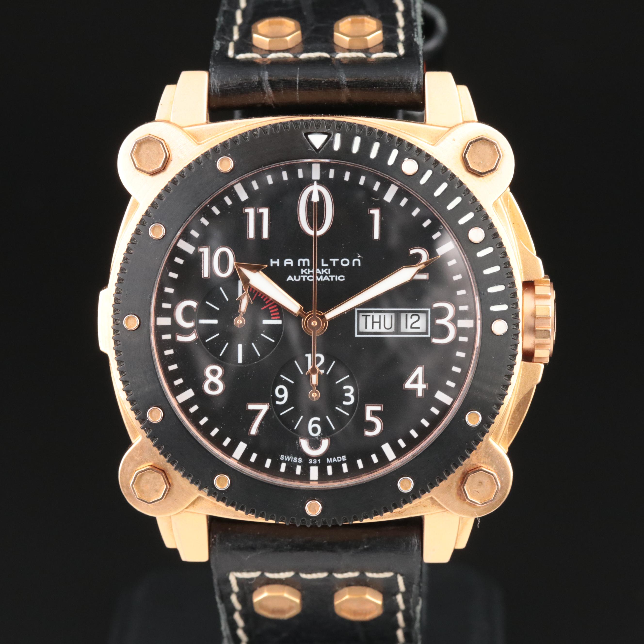 Hamilton Khaki Navy BeLOWZERO Gold-Plated Chronograph Watch