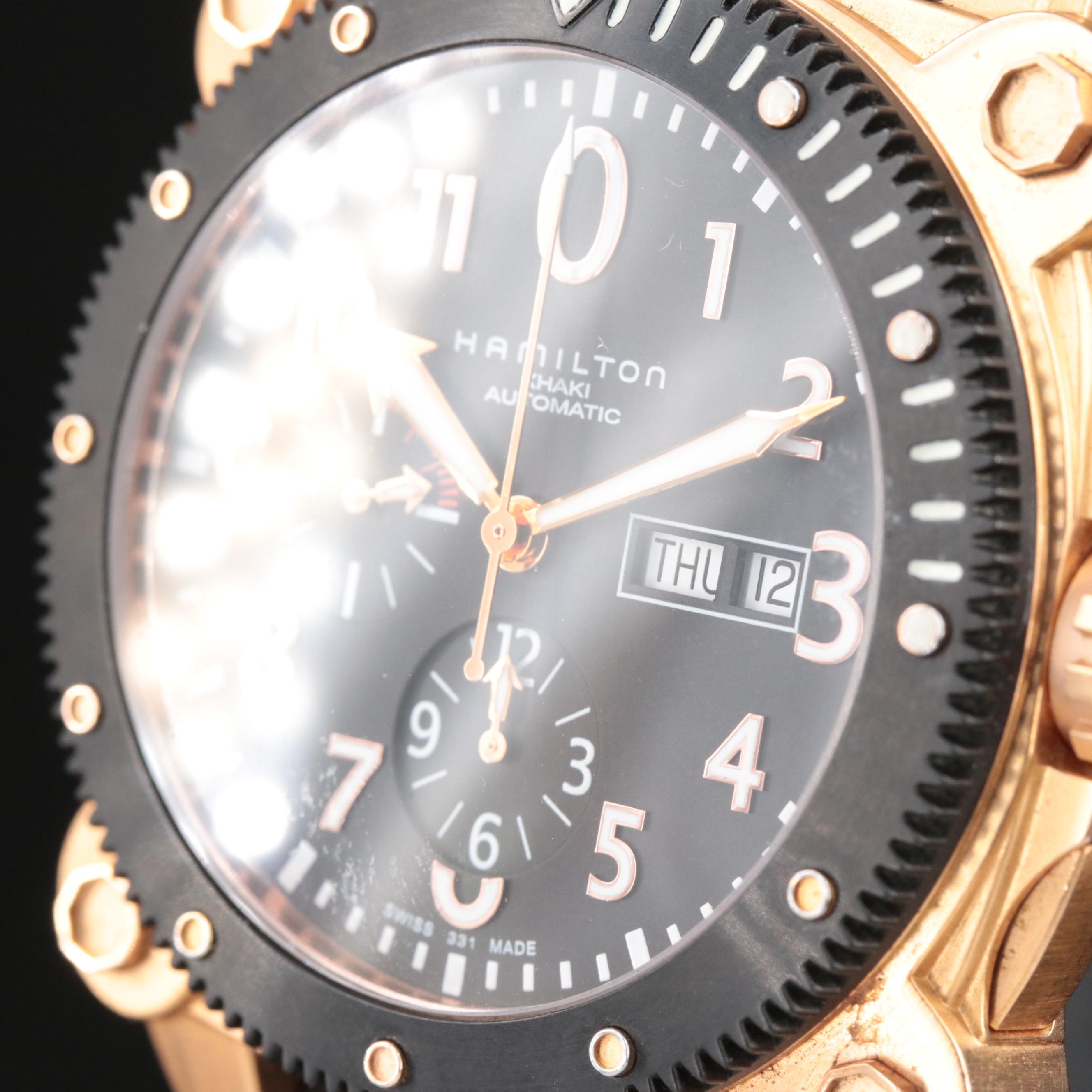 Hamilton Khaki Navy BeLOWZERO Gold-Plated Chronograph Watch