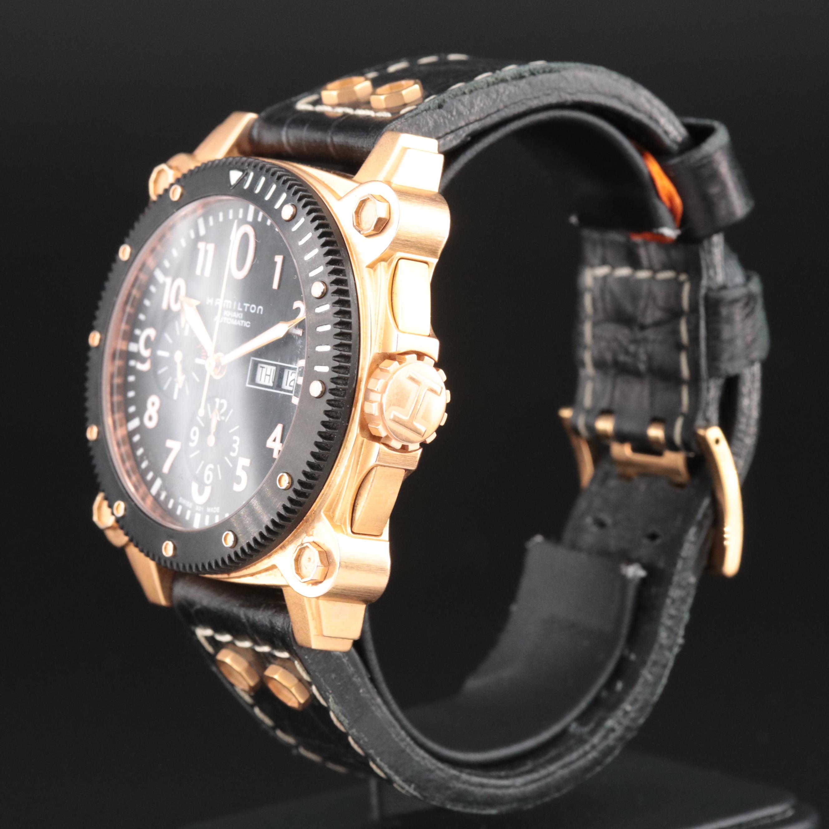 Hamilton Khaki Navy BeLOWZERO Gold-Plated Chronograph Watch