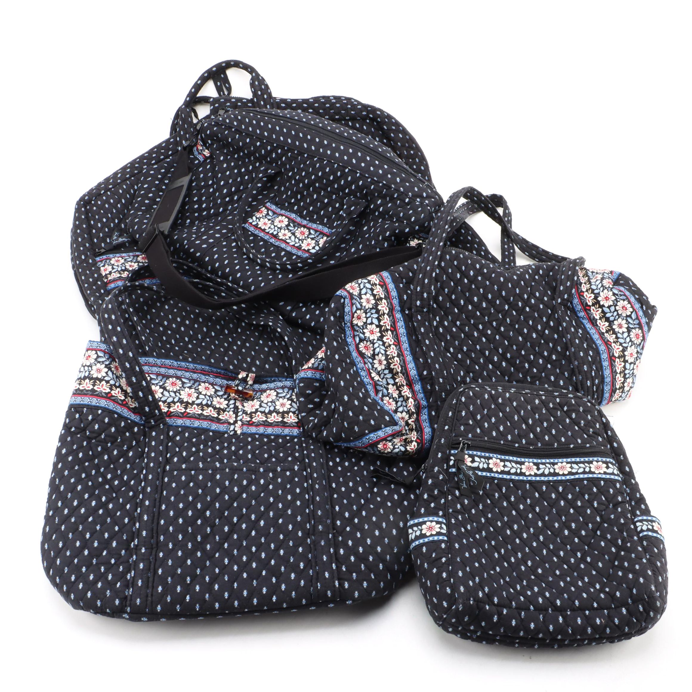 Vera Bradley "Alpine Black" Garment Bag, Duffles, Tote and Backpack
