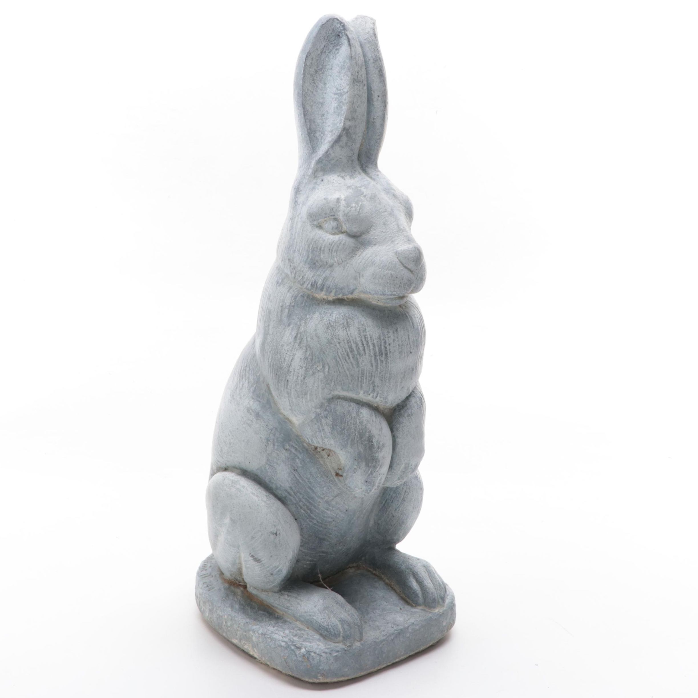 Cast Concrete Rabbit Statuette