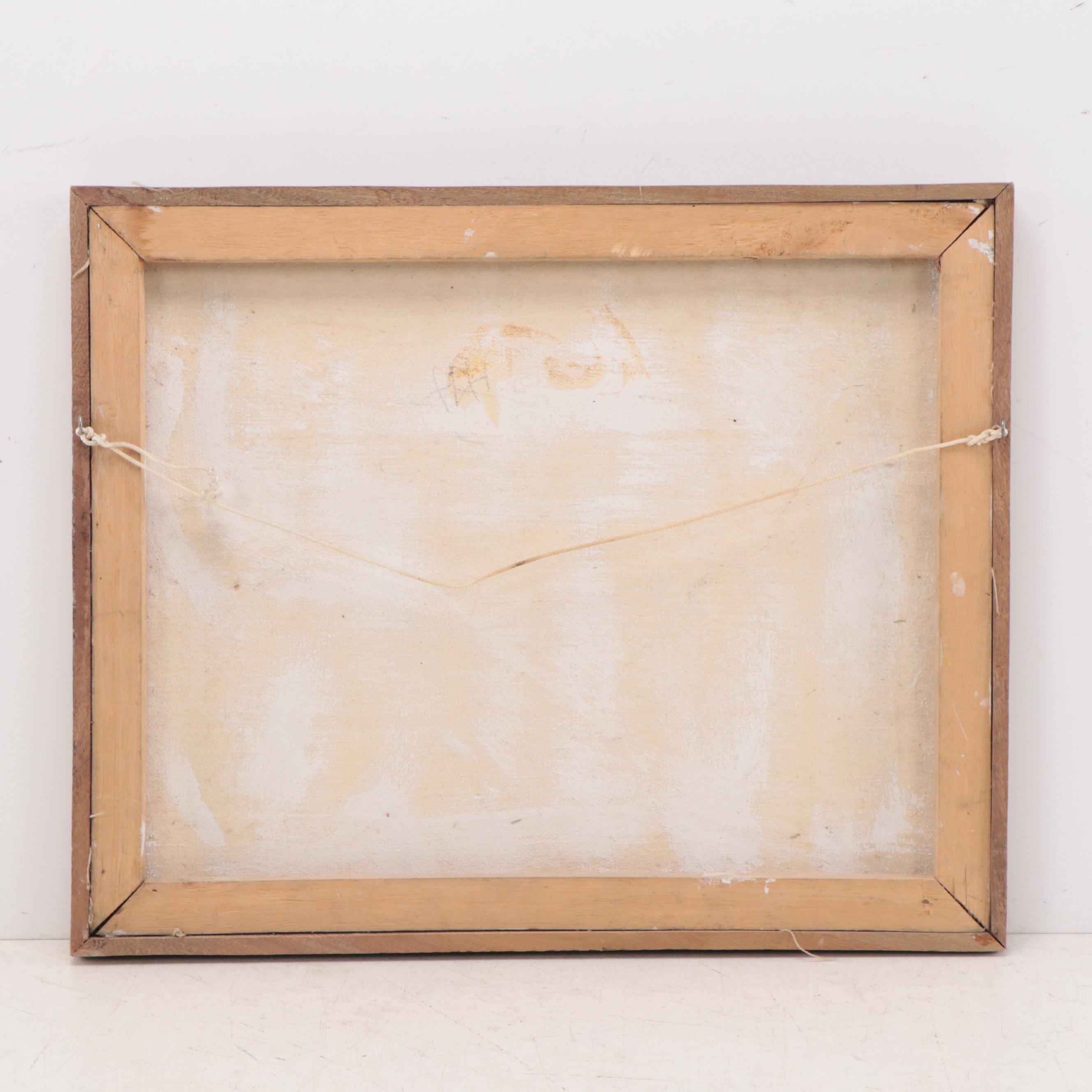 Daniel Souvenir Haitian Folk Art Acrylic Painting of African Wildlife