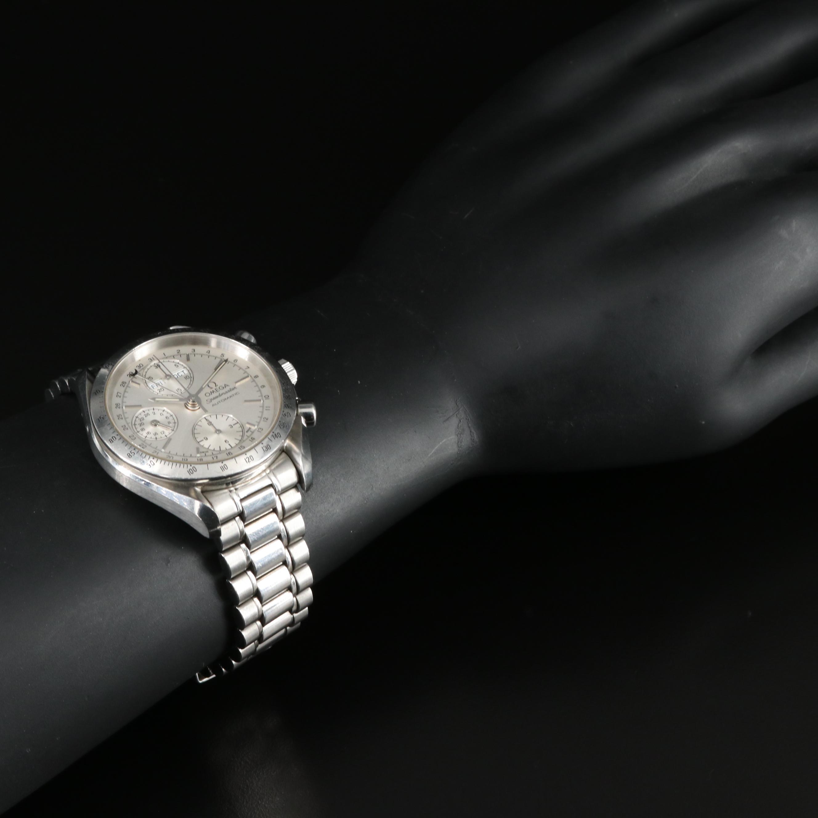 Omega Speedmaster Triple Calendar Silver Steel 39MM Automatic Watch