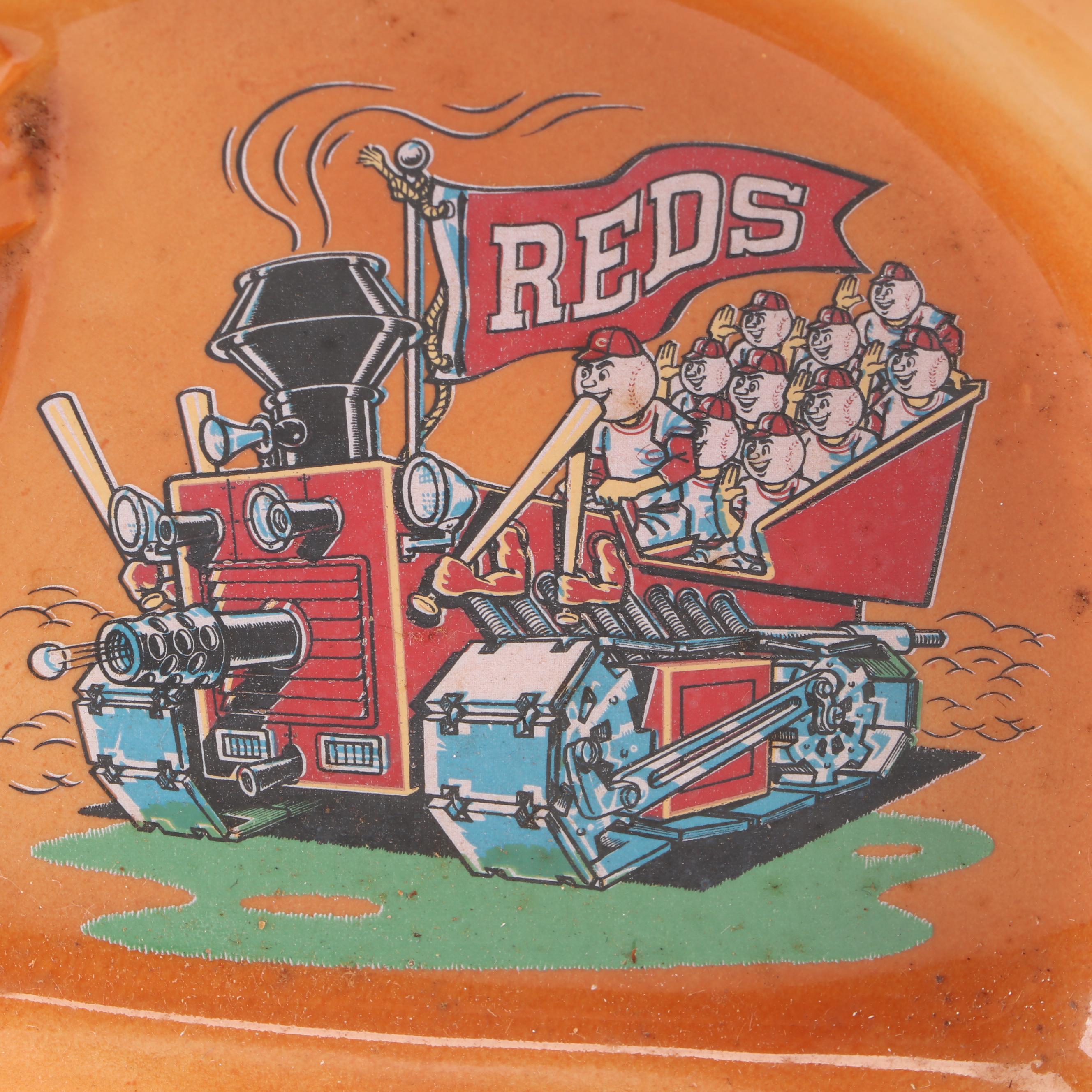 Vintage Cincinnati Reds "The Big Red Machine" Decanter with Baseball Top