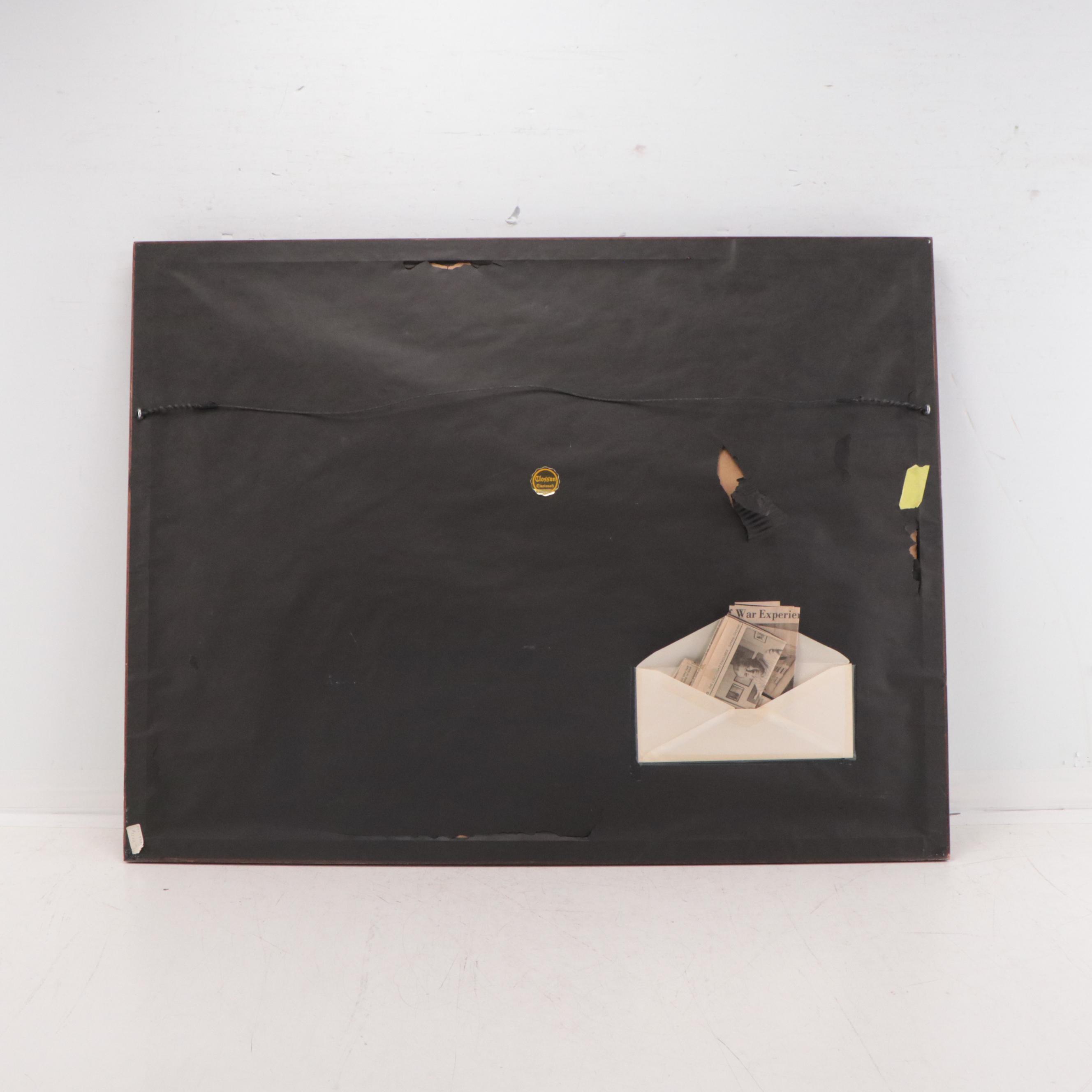 Mark Warren Watercolor Painting of Winter Harbor Scene