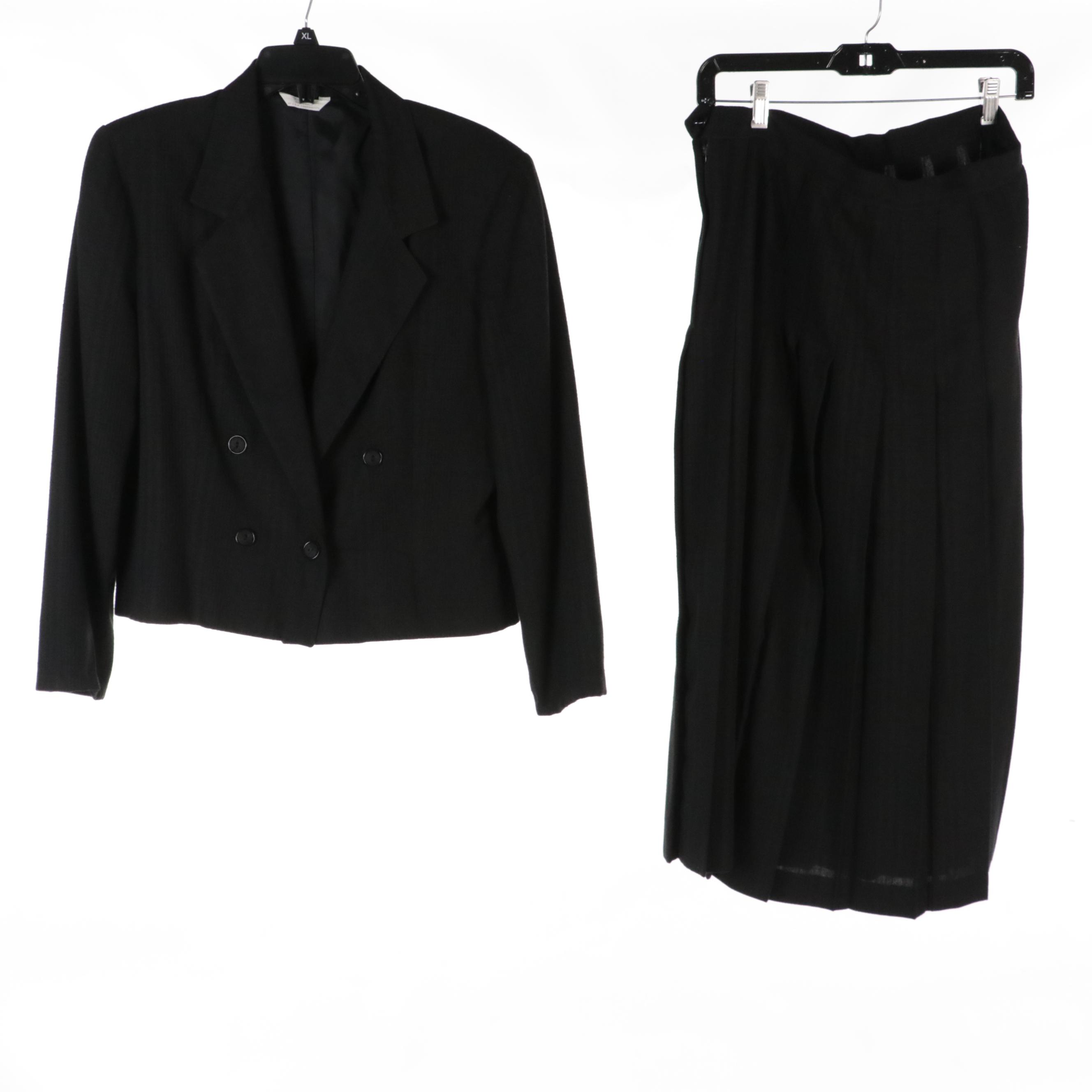 Gilmor Pleated Skirt and Blazer Set with Liz Claiborne Knit Top and Skirt Set