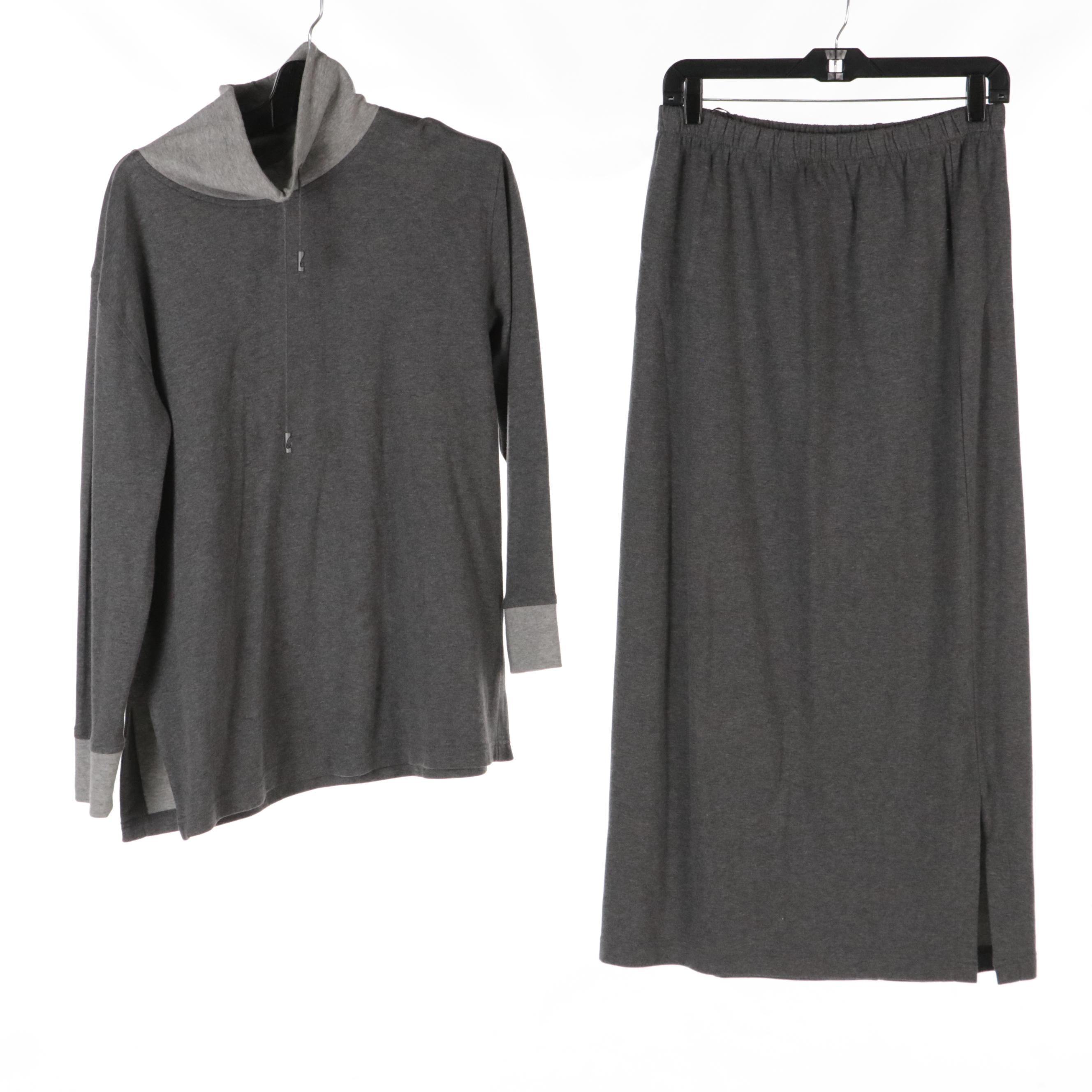 Gilmor Pleated Skirt and Blazer Set with Liz Claiborne Knit Top and Skirt Set