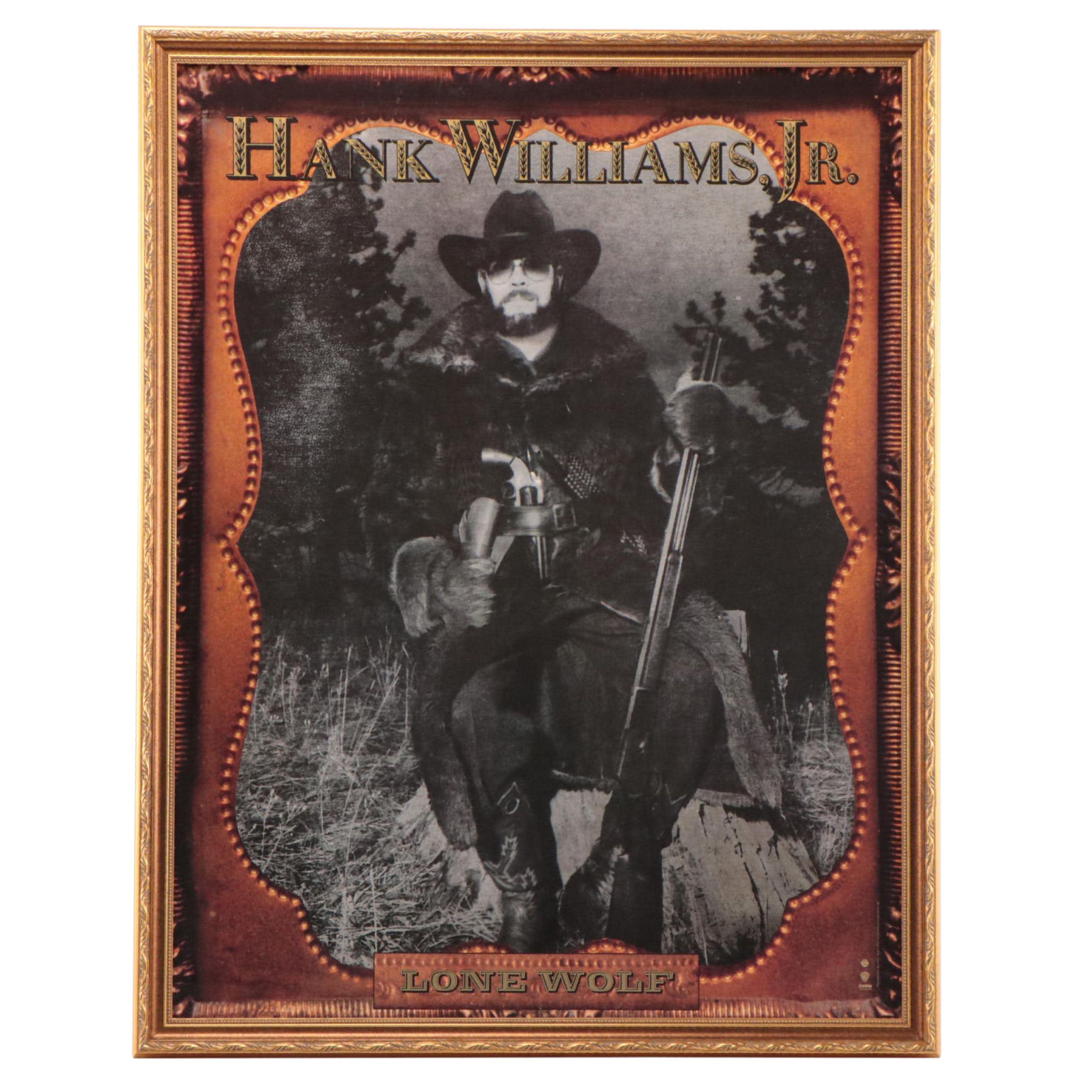 Hank Williams, Jr. "Lone Wolf" Offset Lithograph Poster, 1990