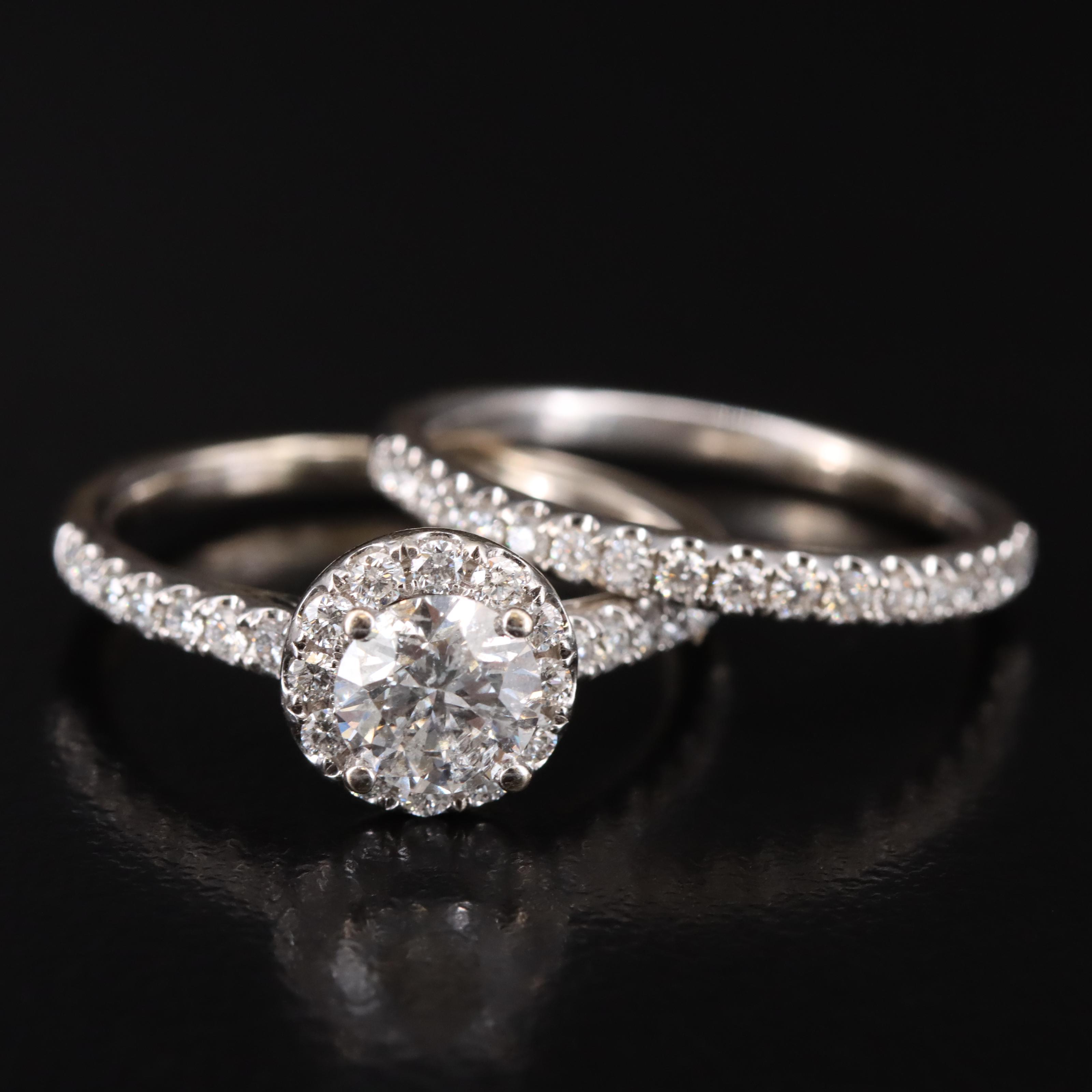 Tolkowsky 14K 1.85 CTW Diamond Ring Set