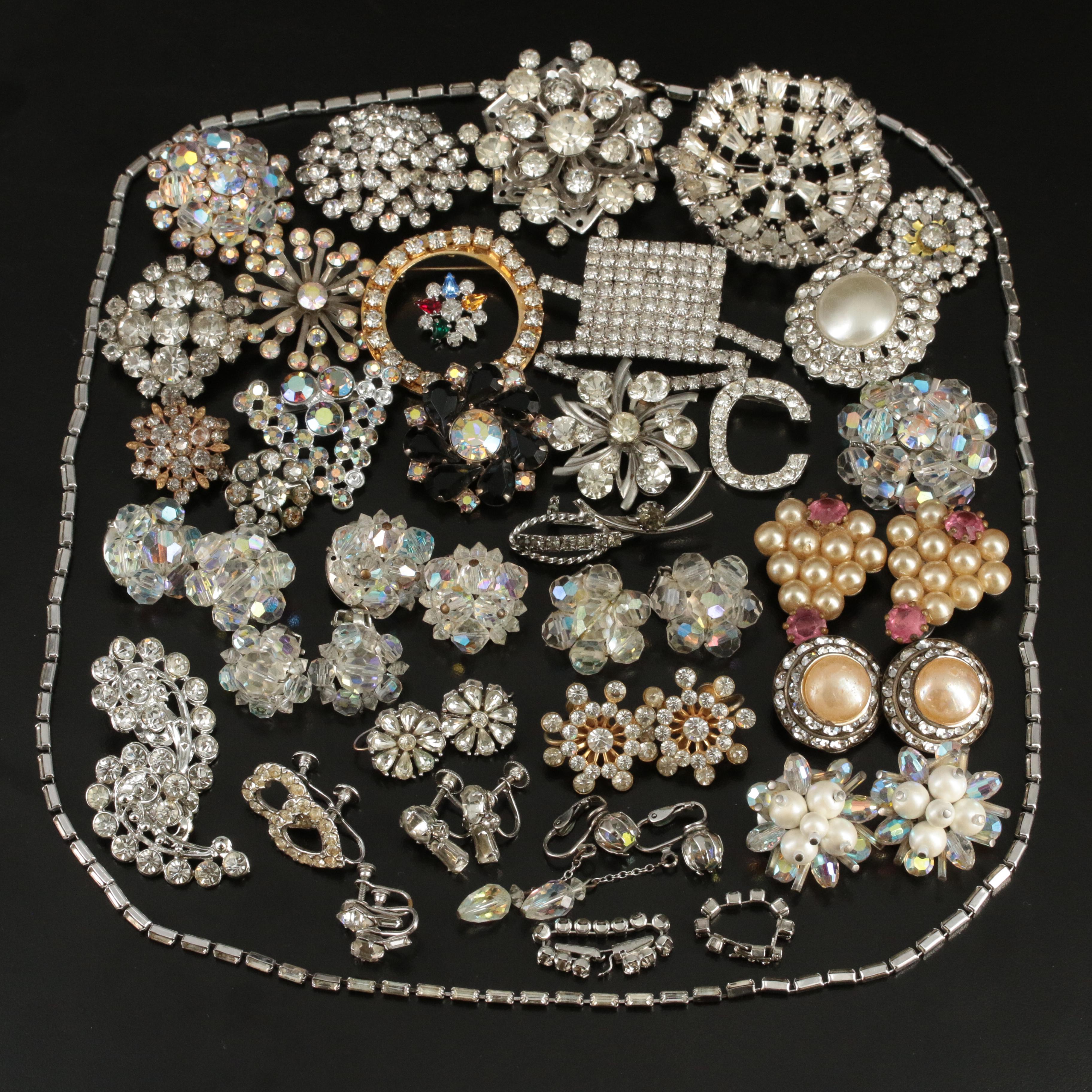 Antique and Vintage Rhinestone Jewelry Collection