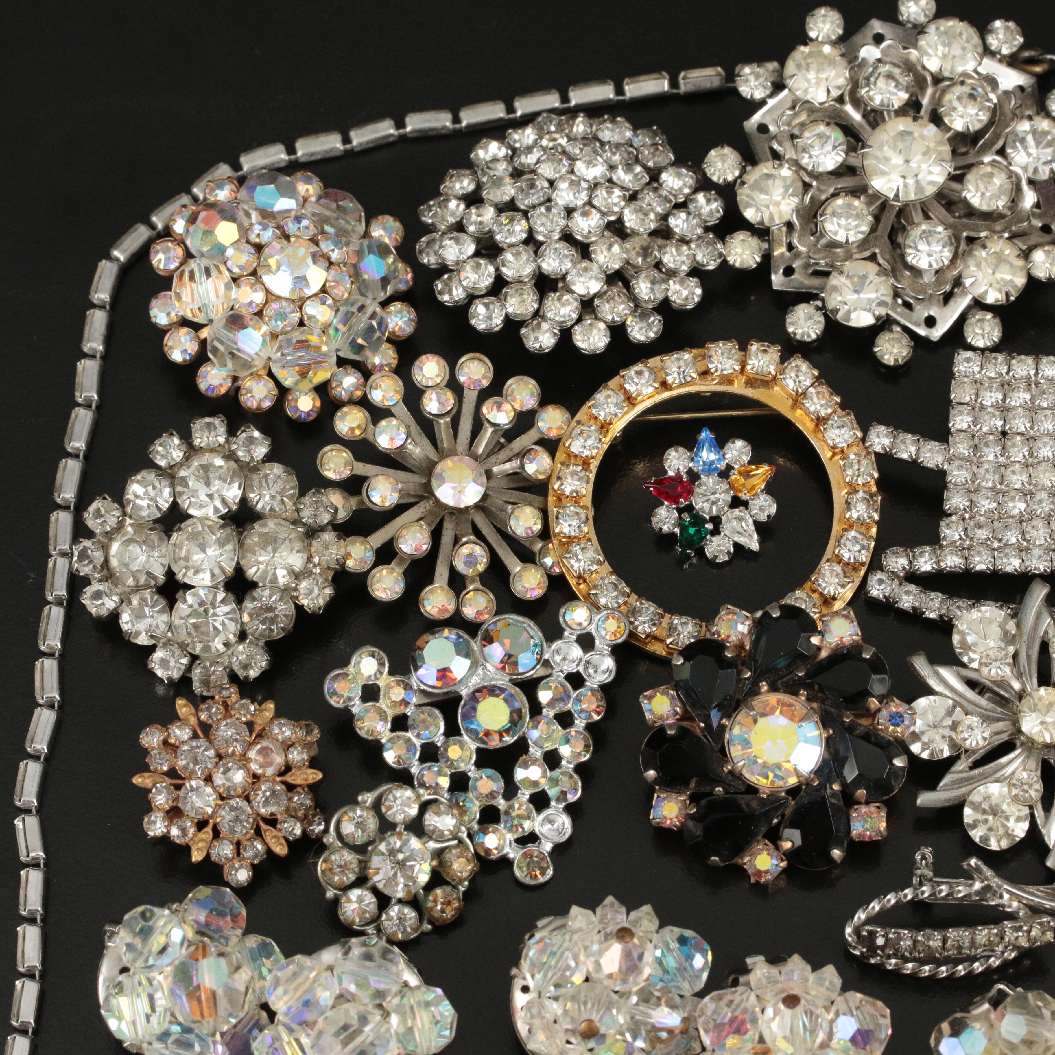 Antique and Vintage Rhinestone Jewelry Collection