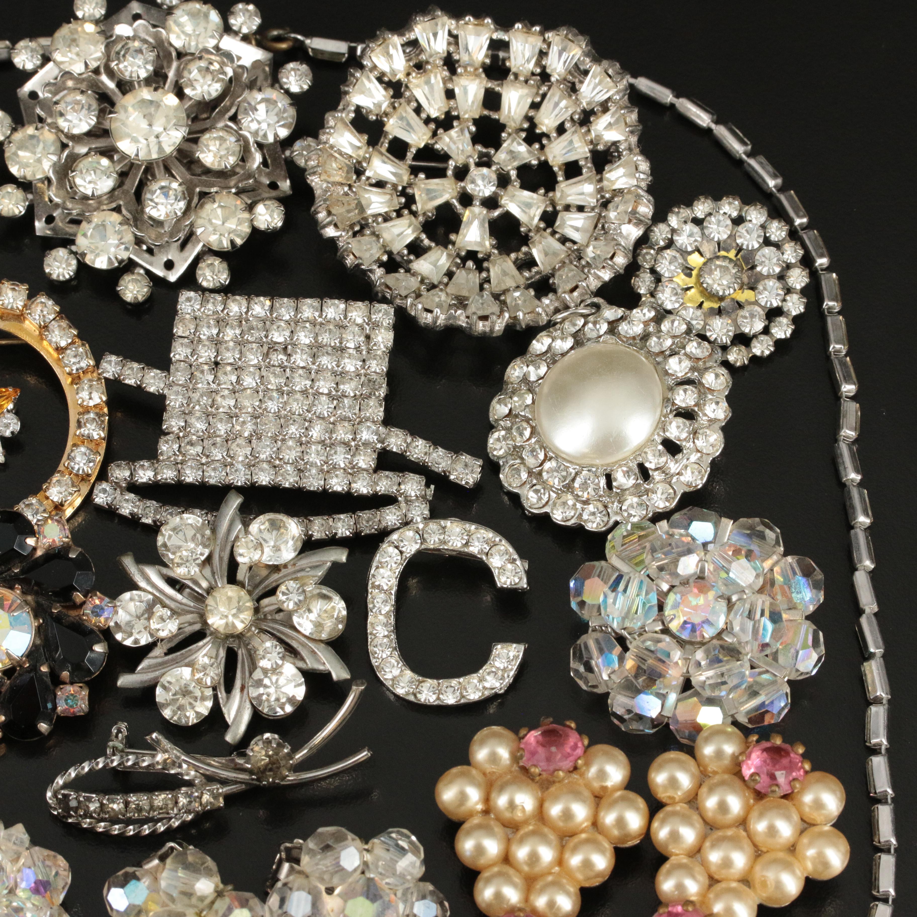 Antique and Vintage Rhinestone Jewelry Collection