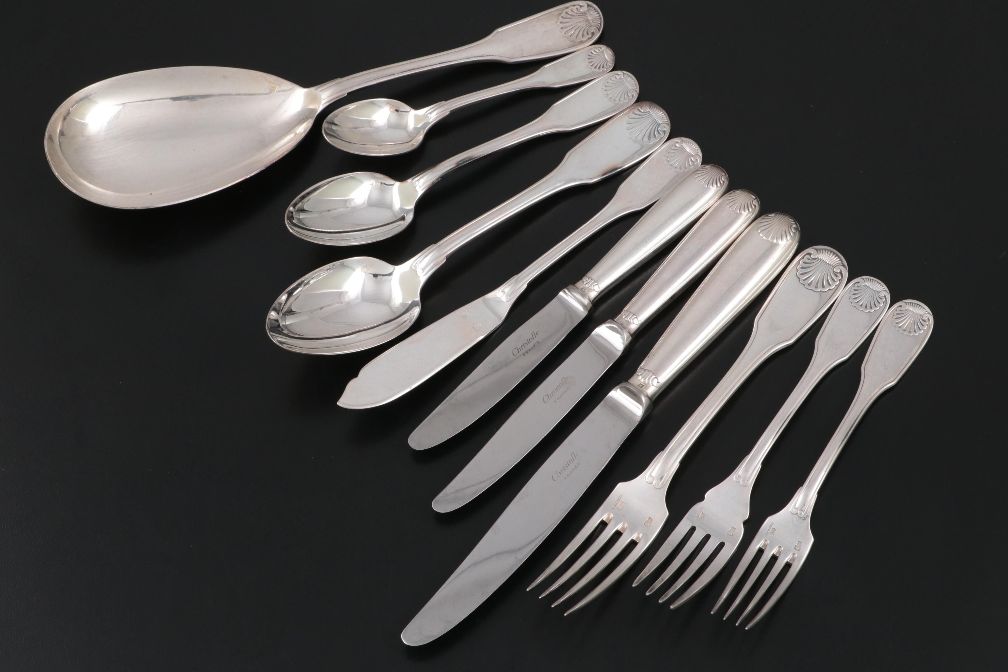 Christofle "Vendome-Arcantia" with Other Silver Plate Flatware