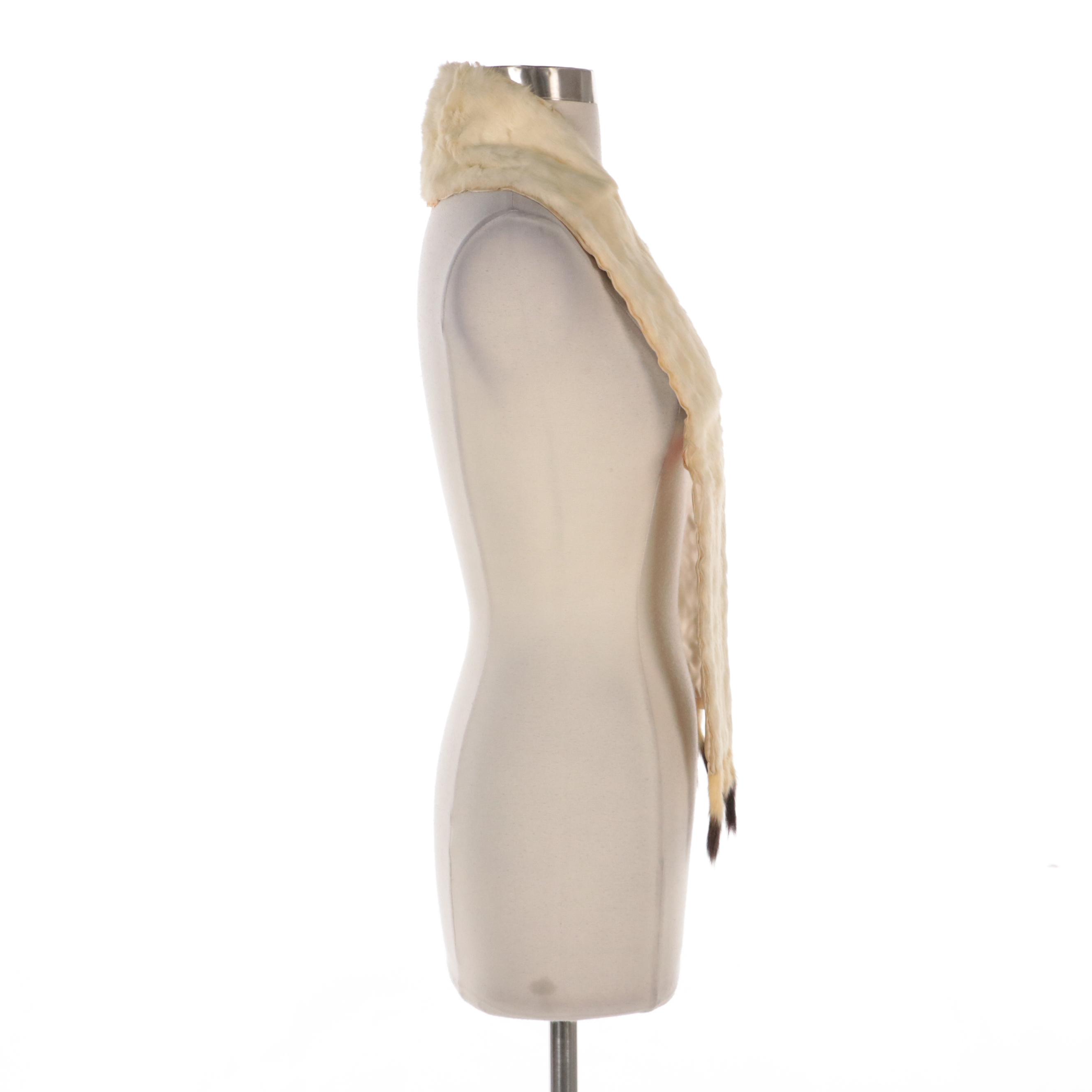 Ermine Fur Stole with Tails from Alms & Doepke
