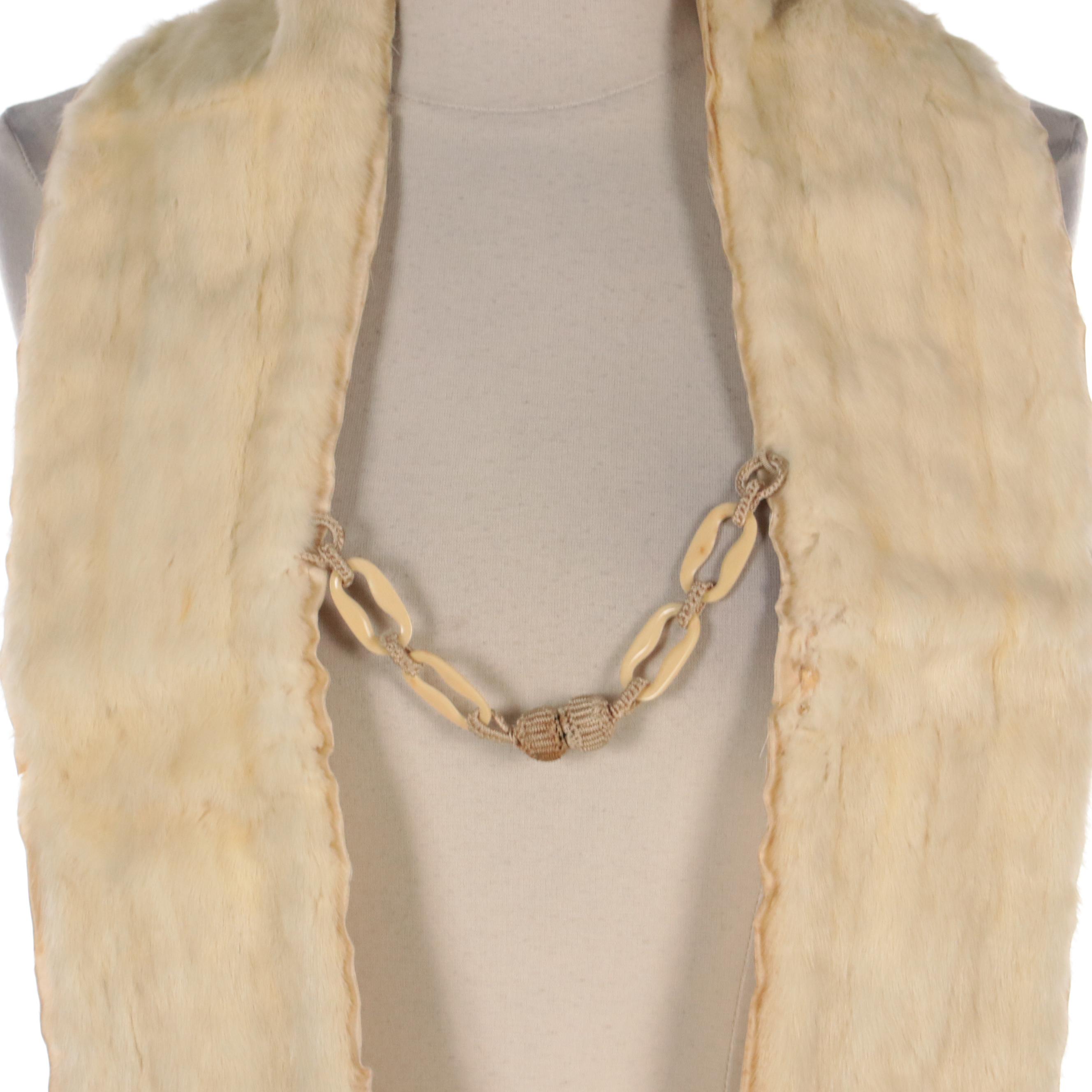 Ermine Fur Stole with Tails from Alms & Doepke