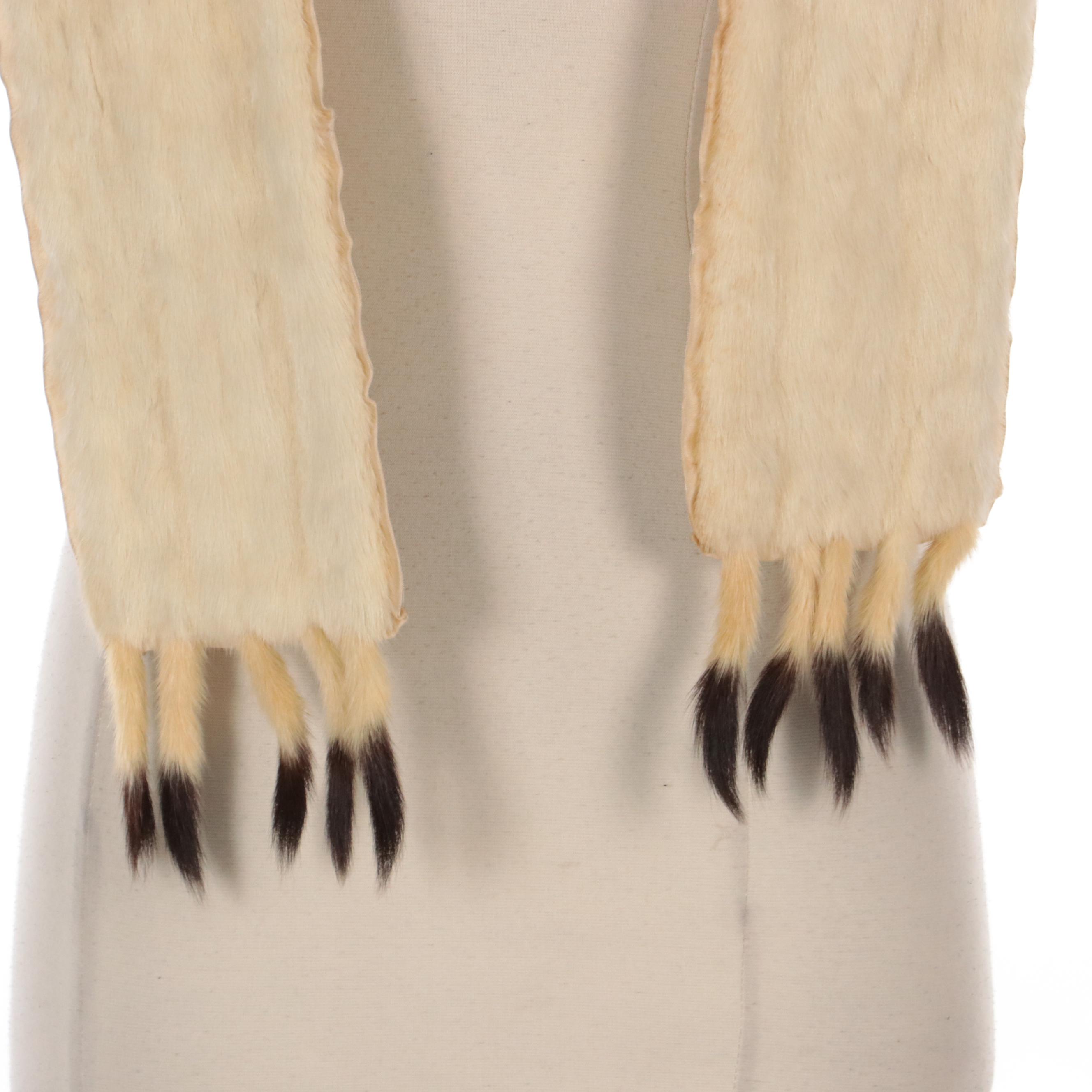 Ermine Fur Stole with Tails from Alms & Doepke