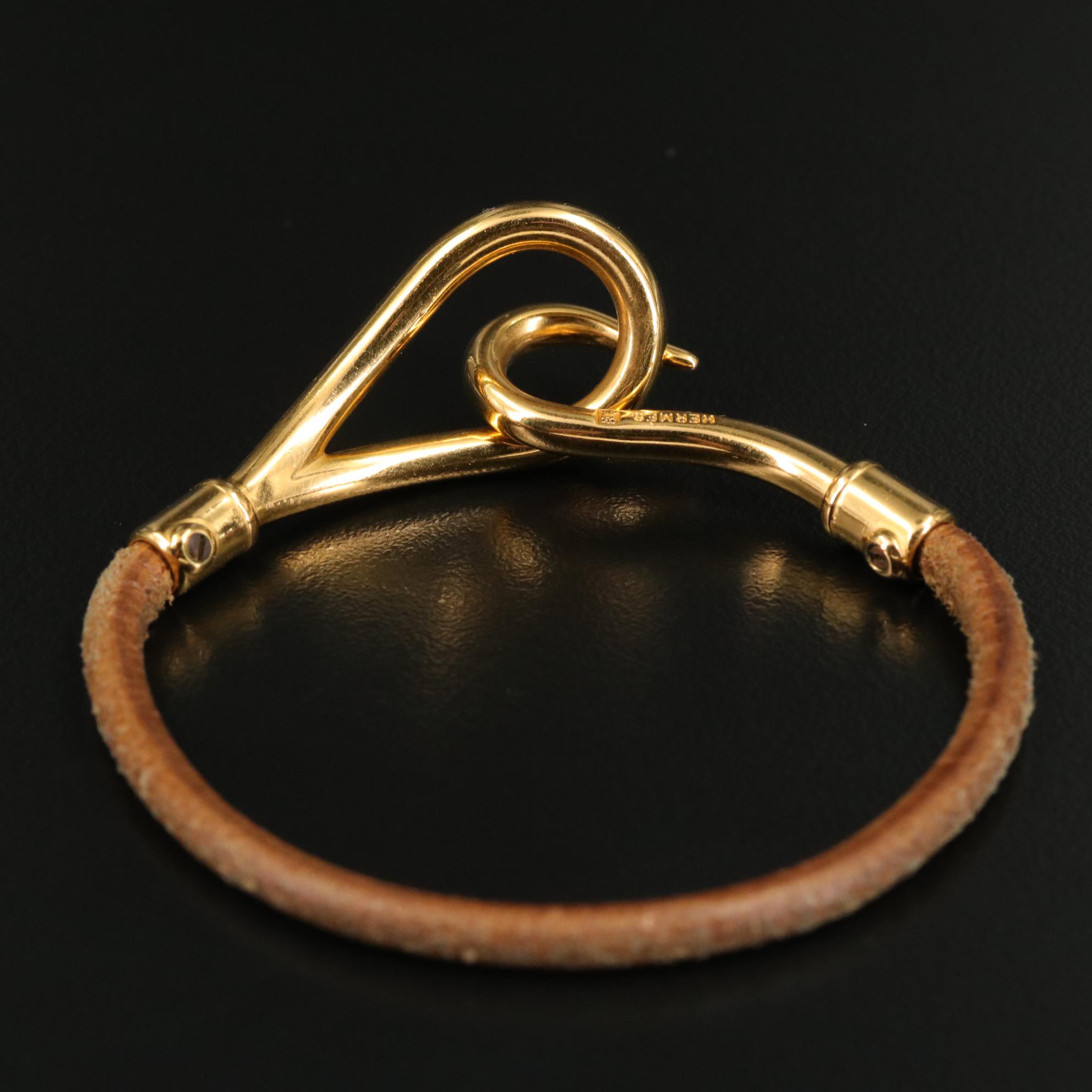 Hermès Leather Rope Bracelet EBTH