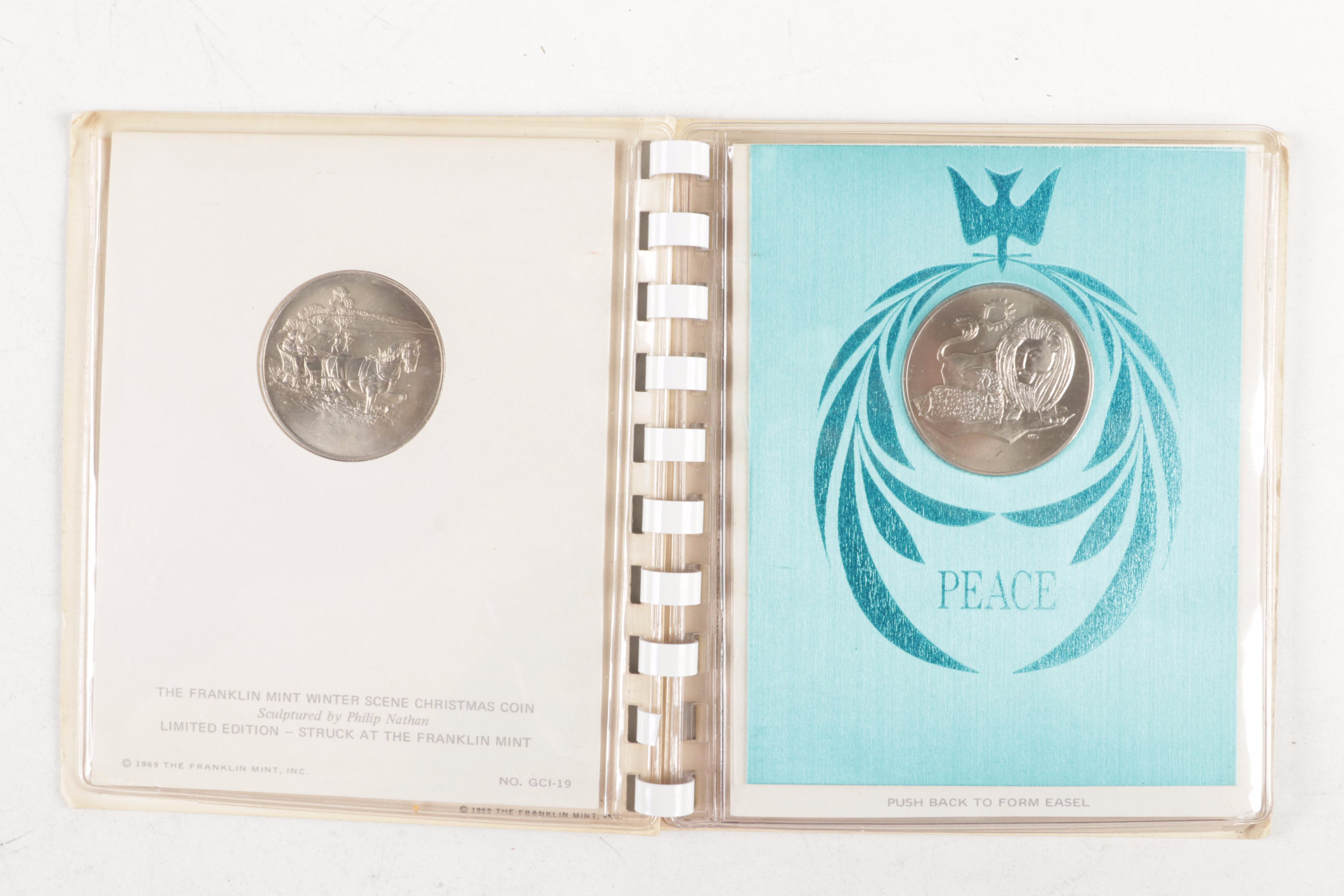 Franklin Mint Medallic Limited Edition Holiday Cards