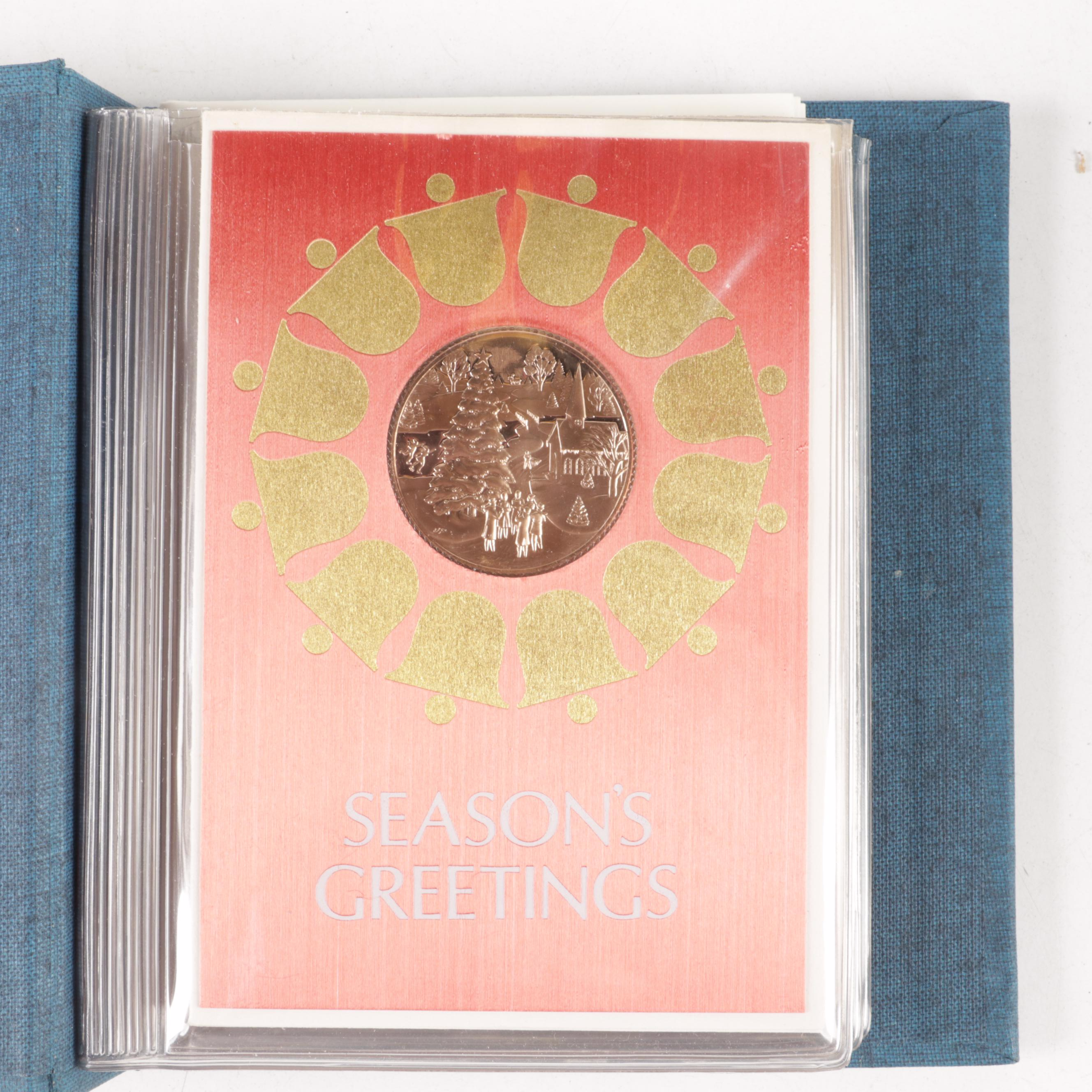 Franklin Mint Medallic Limited Edition Holiday Cards
