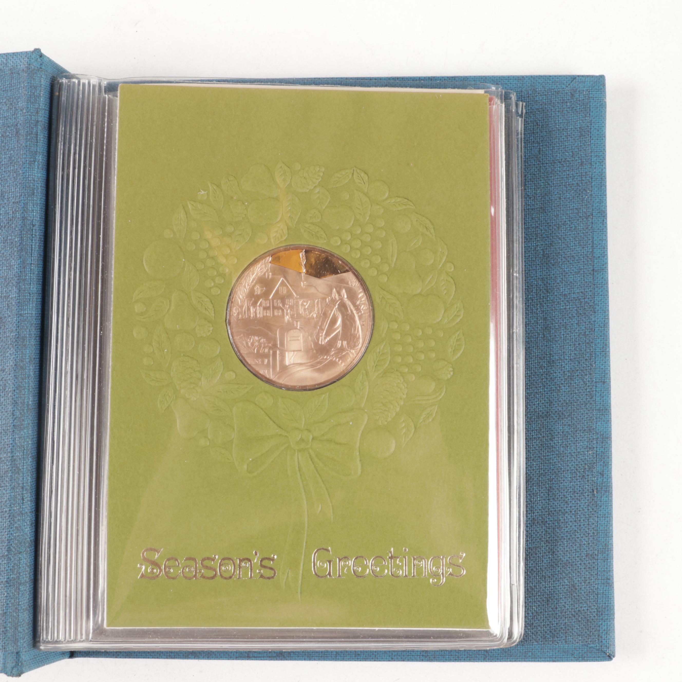Franklin Mint Medallic Limited Edition Holiday Cards