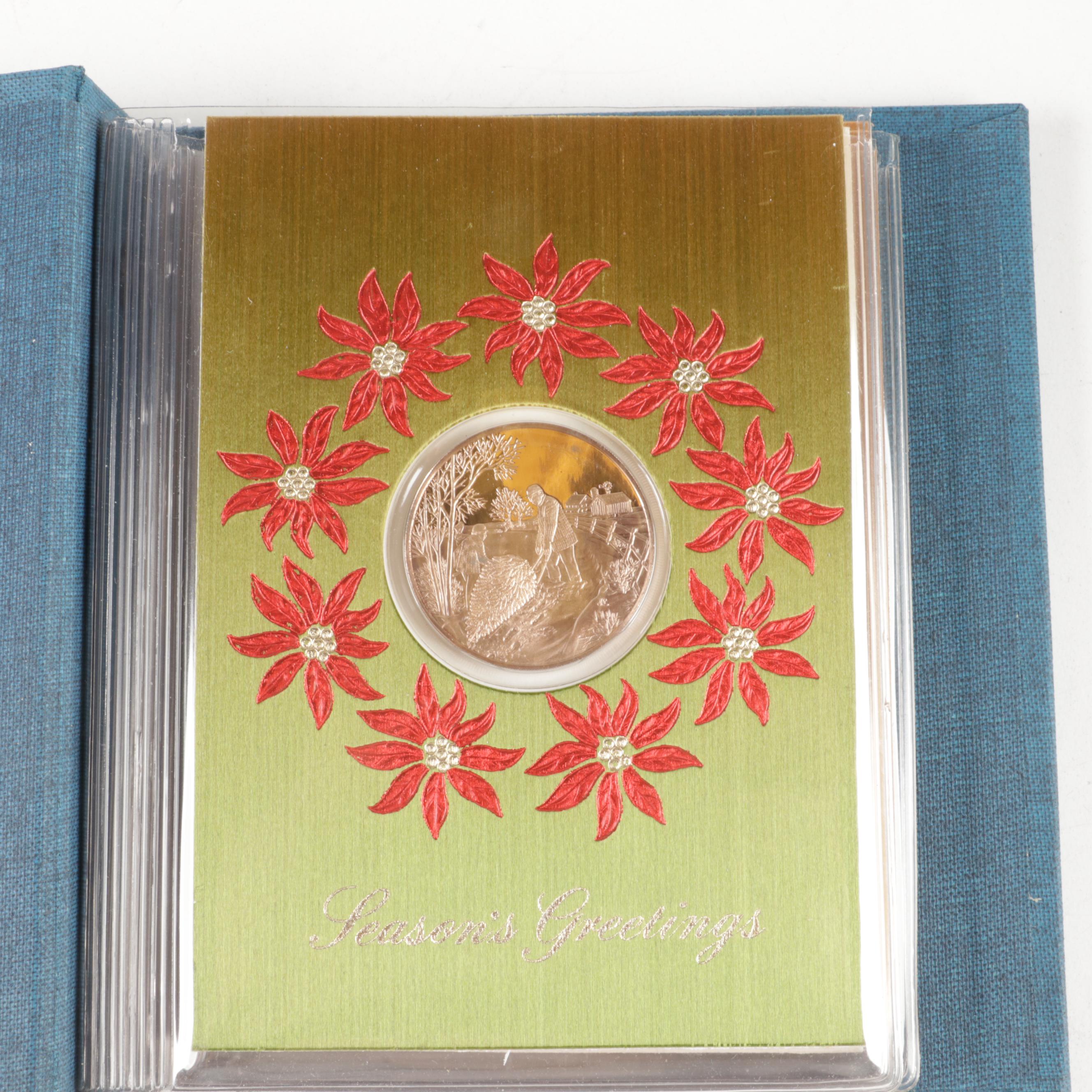 Franklin Mint Medallic Limited Edition Holiday Cards
