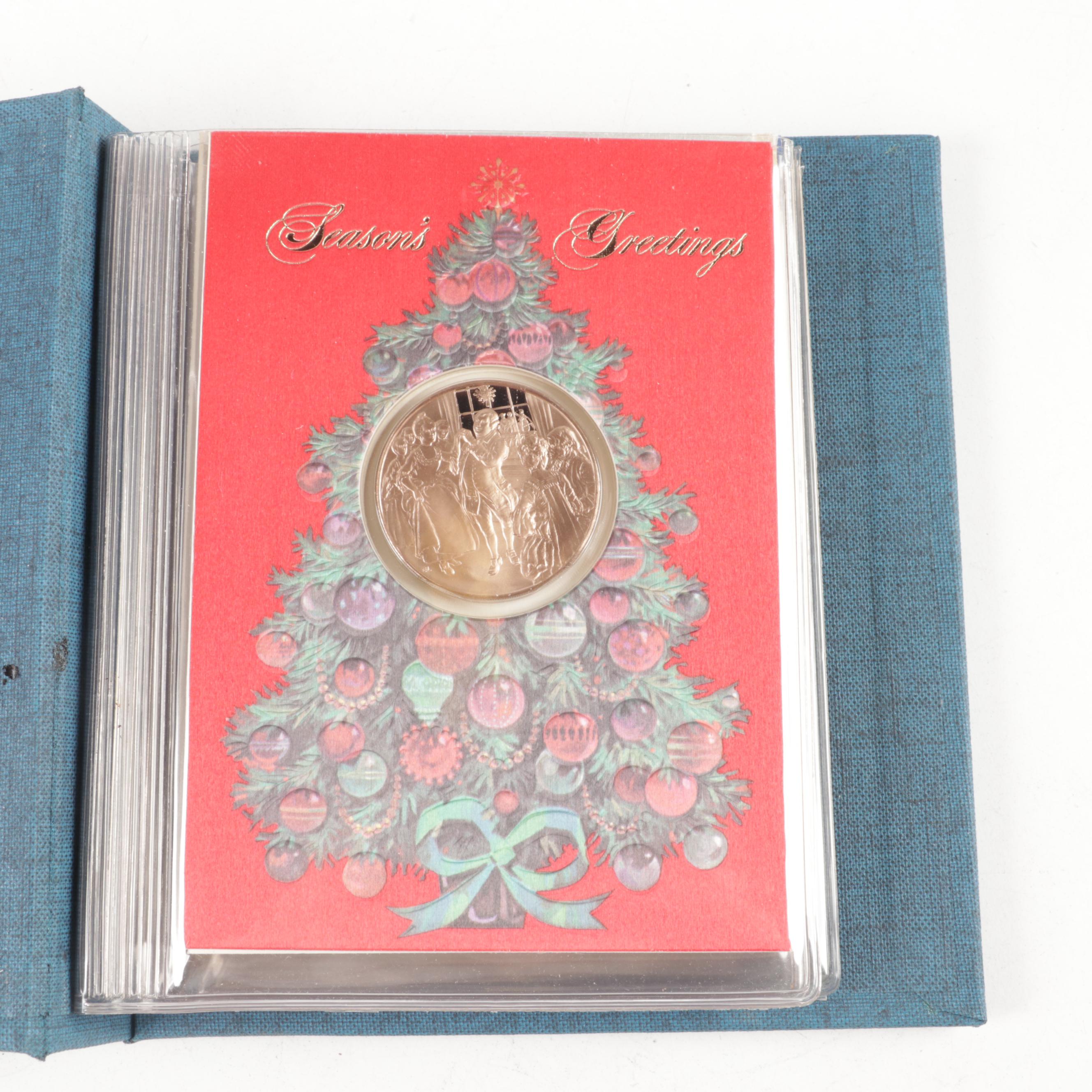 Franklin Mint Medallic Limited Edition Holiday Cards