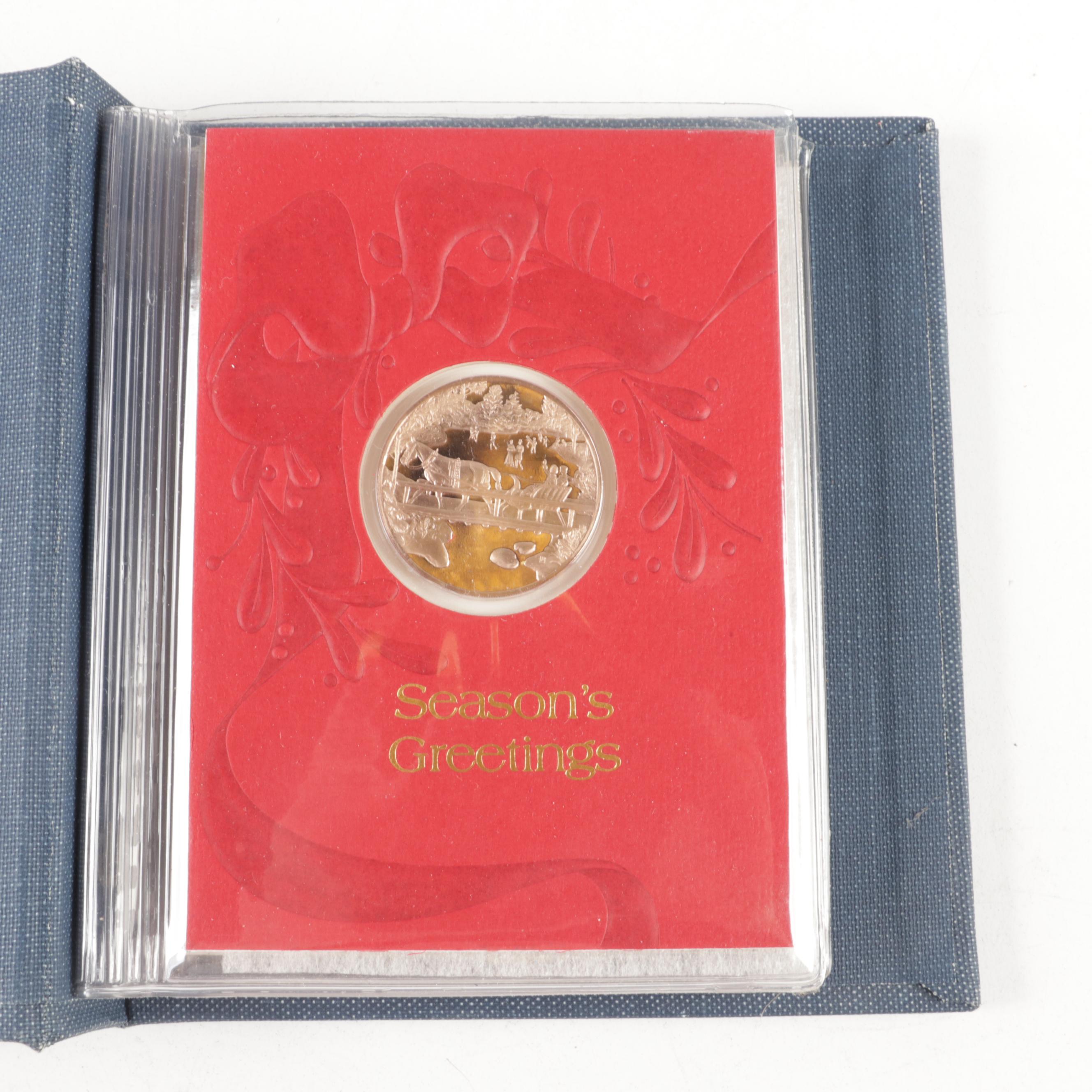 Franklin Mint Medallic Limited Edition Holiday Cards