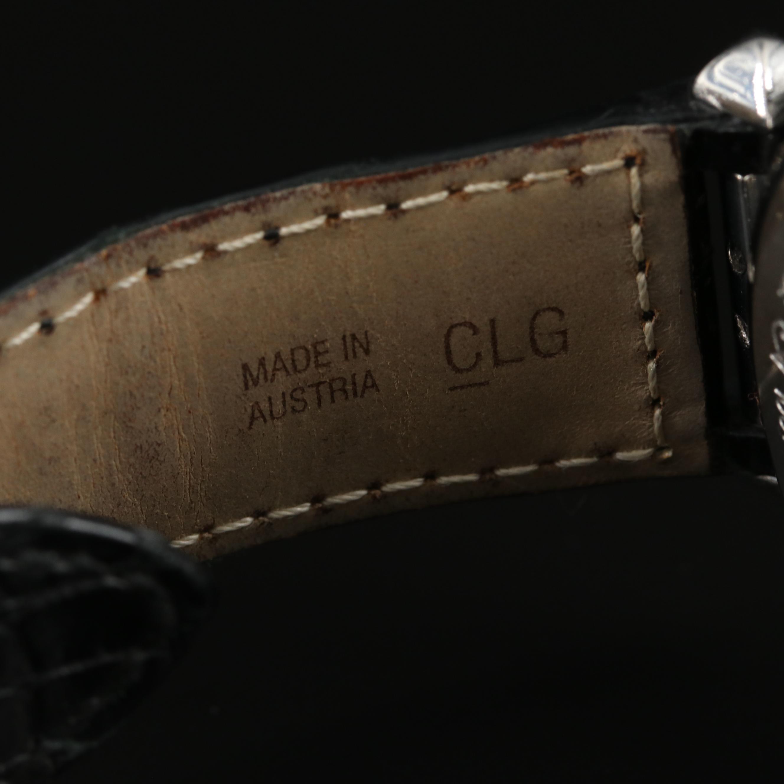 Cartier Pasha 42MM Chronograph Automatic Steel Leather Watch