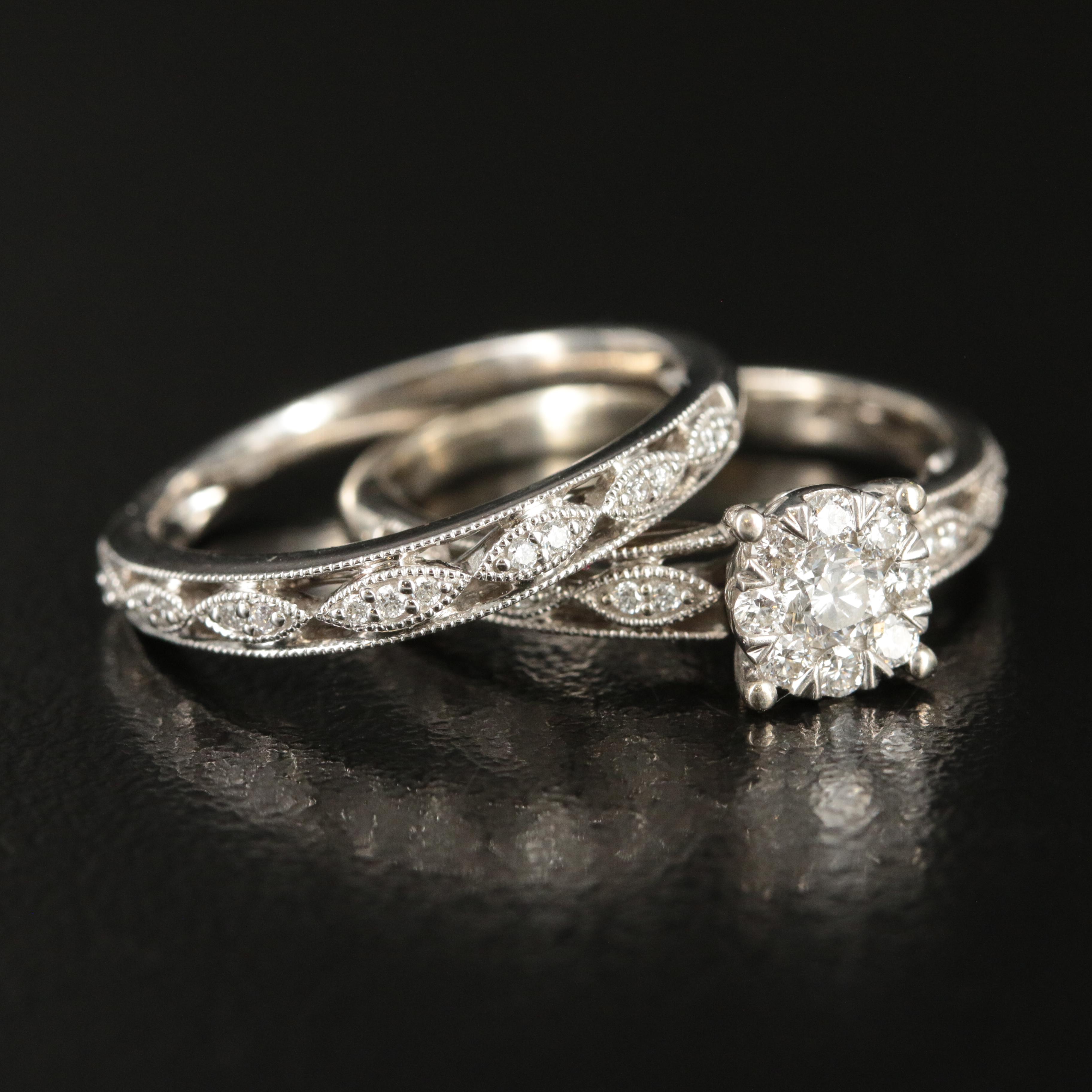 14K 0.39 CTW Diamond Ring Set