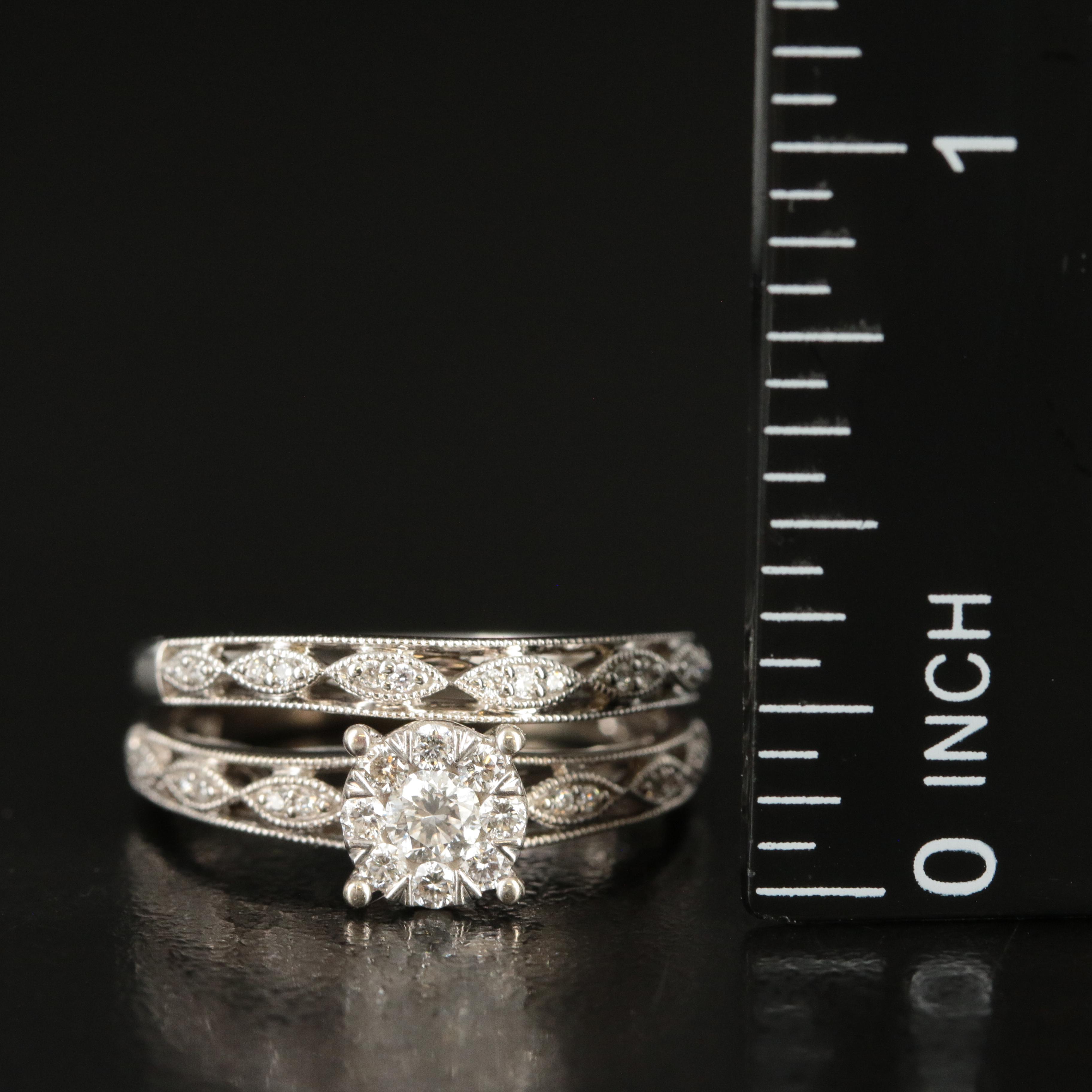 14K 0.39 CTW Diamond Ring Set