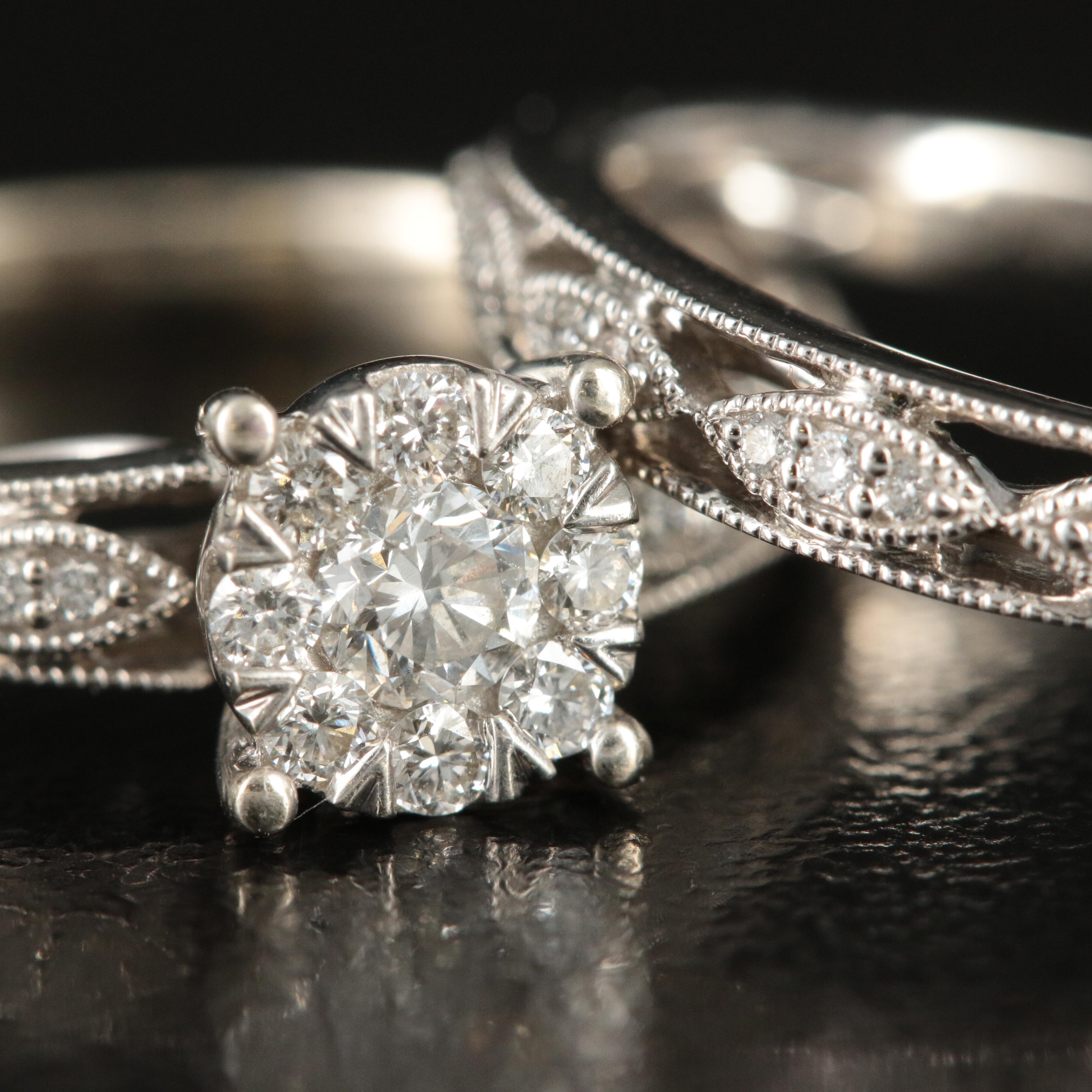 14K 0.39 CTW Diamond Ring Set